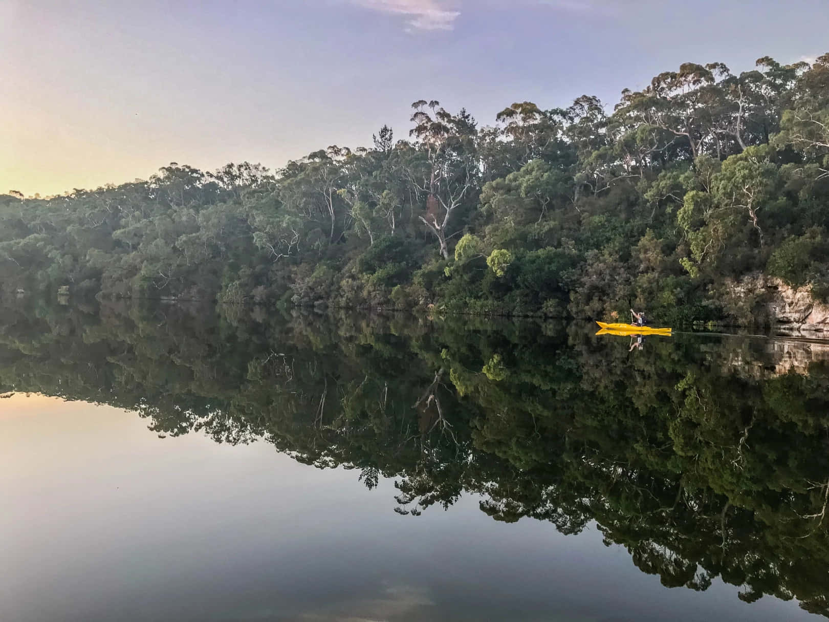 Glenelg River, sunset, glassy river, HD Desktop Wallpaper