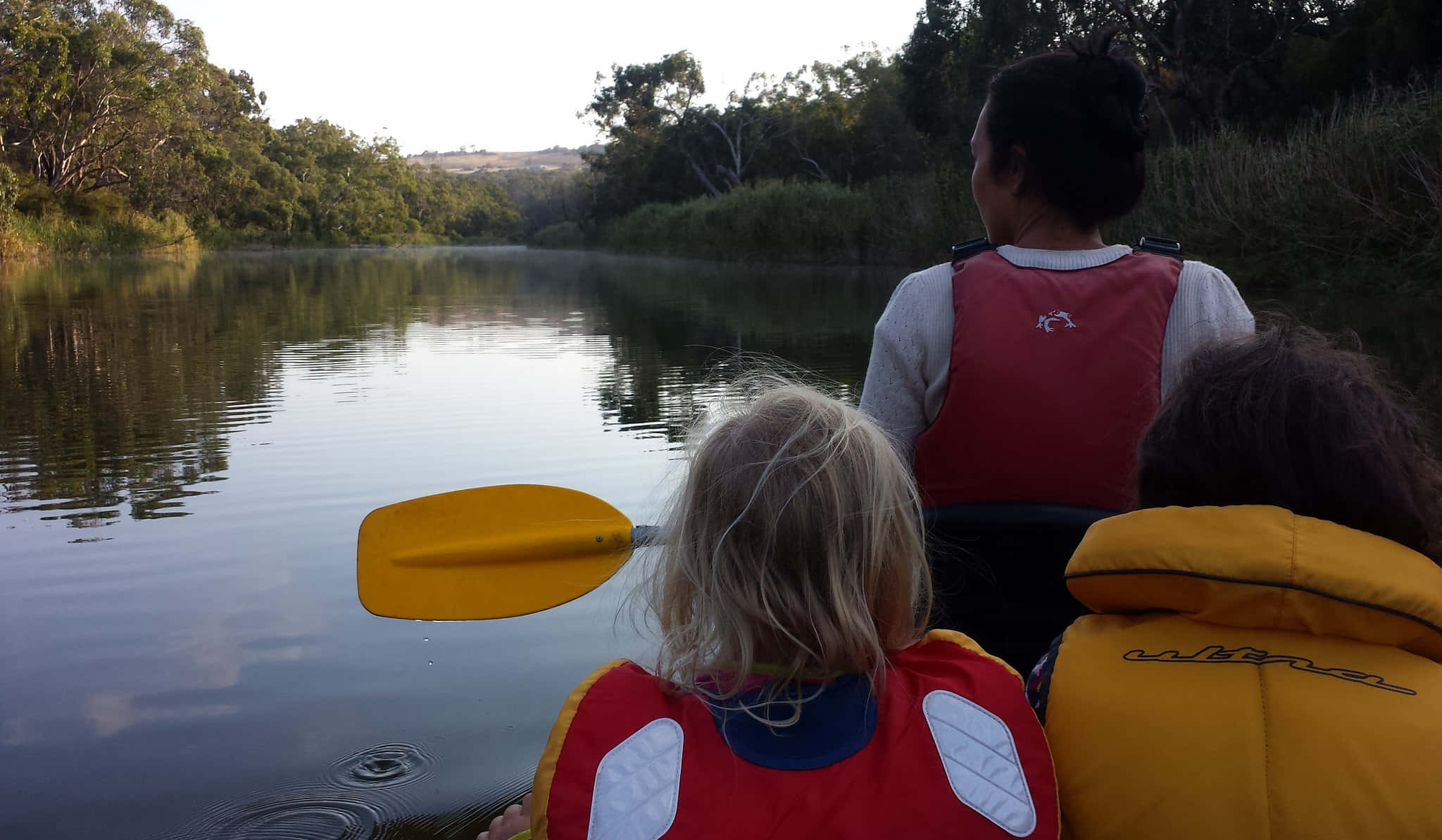 Glenelg River, dusk, life jackets, Full HD Desktop Wallpaper