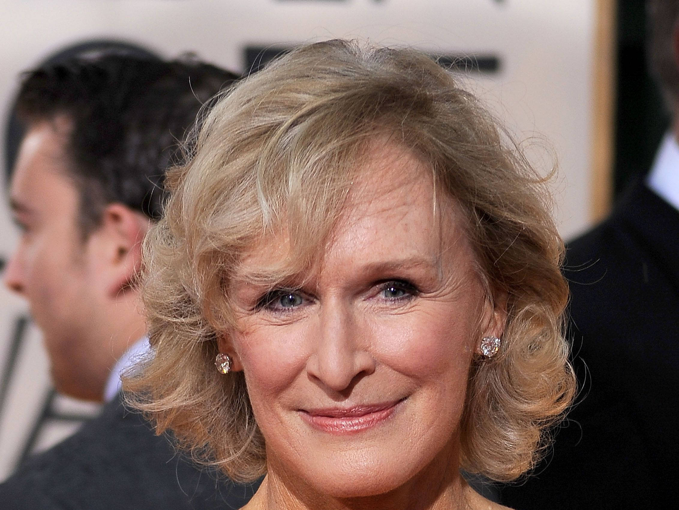Glenn Close, 67th Golden Globe, blonde wavy hair, Full HD Desktop Wallpaper