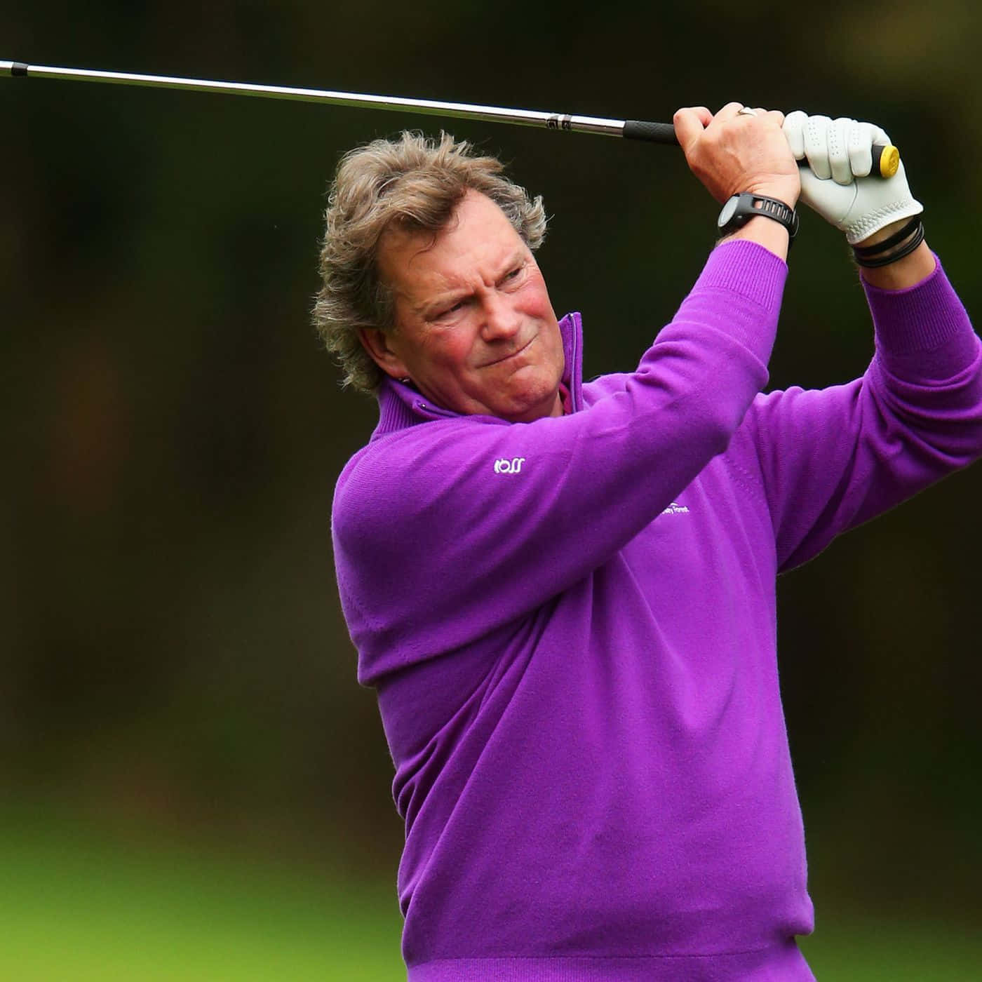Glenn Hoddle, vibrant purple sweater, golfer, HD Desktop Wallpaper
