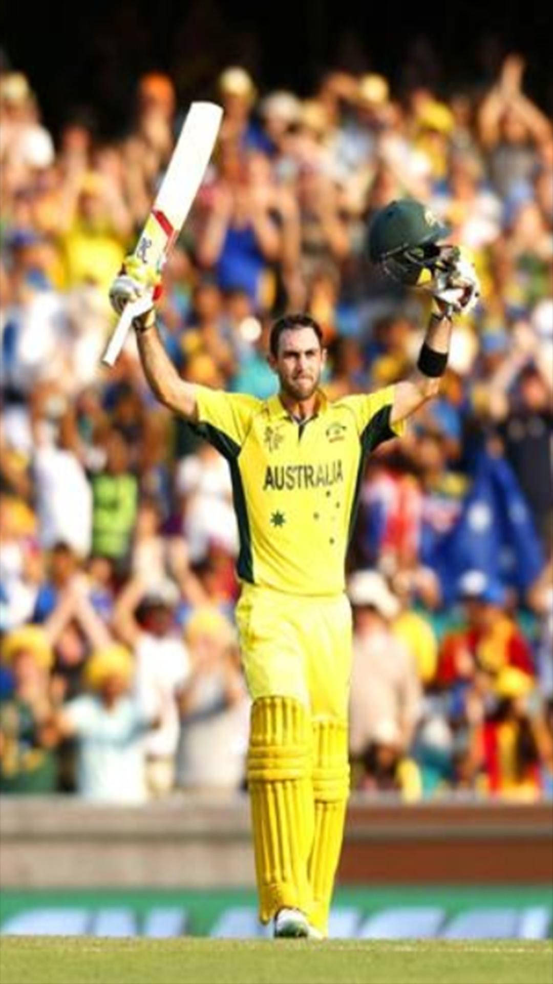 Glenn Maxwell, yellow uniform, cricket champion, Full HD Phone Wallpaper