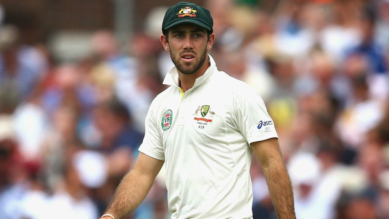 Glenn Maxwell, white shirt, green cap, HD Desktop Wallpaper