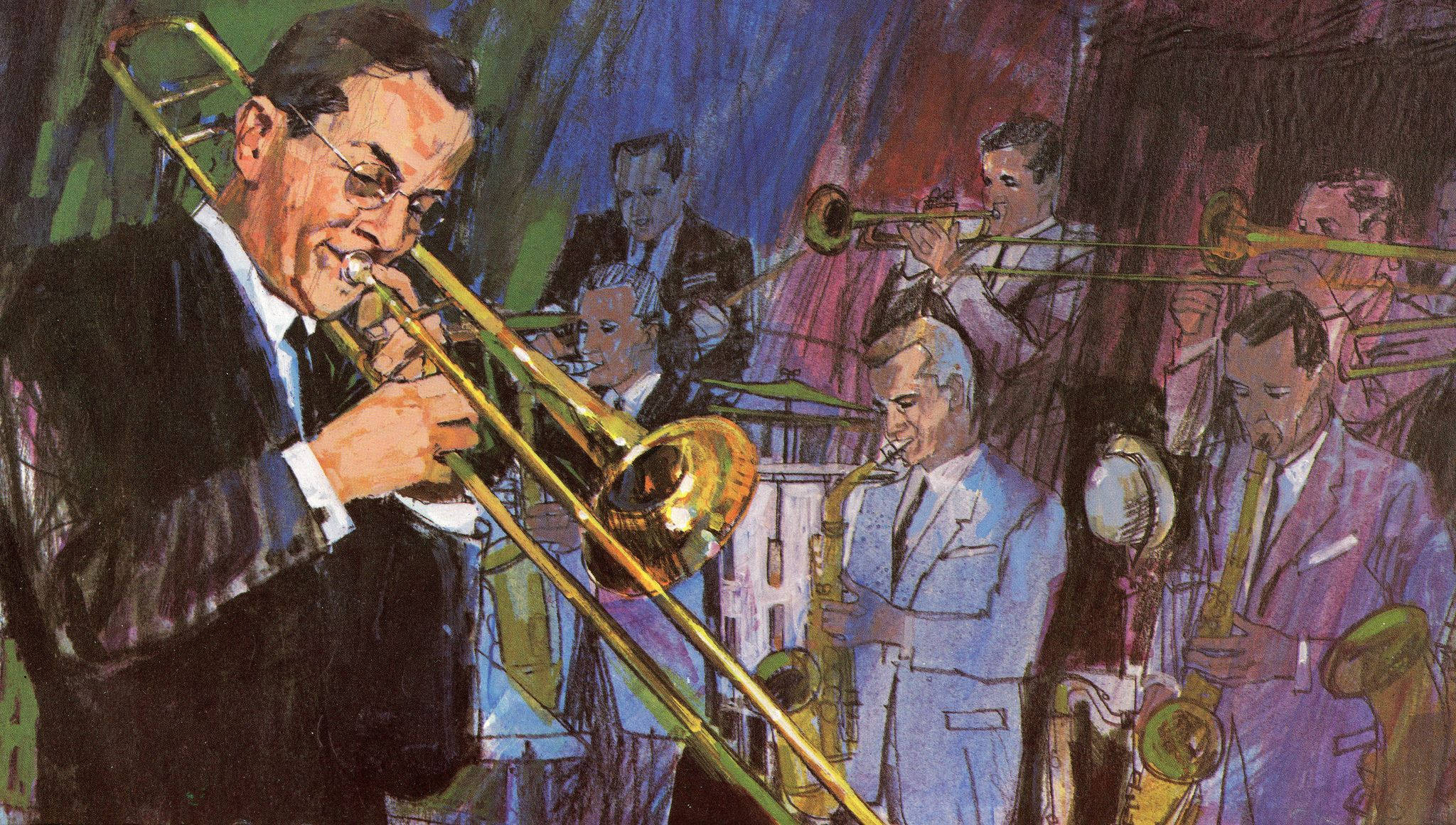 Glenn Miller, jazz band, trombones, Full HD Desktop Wallpaper