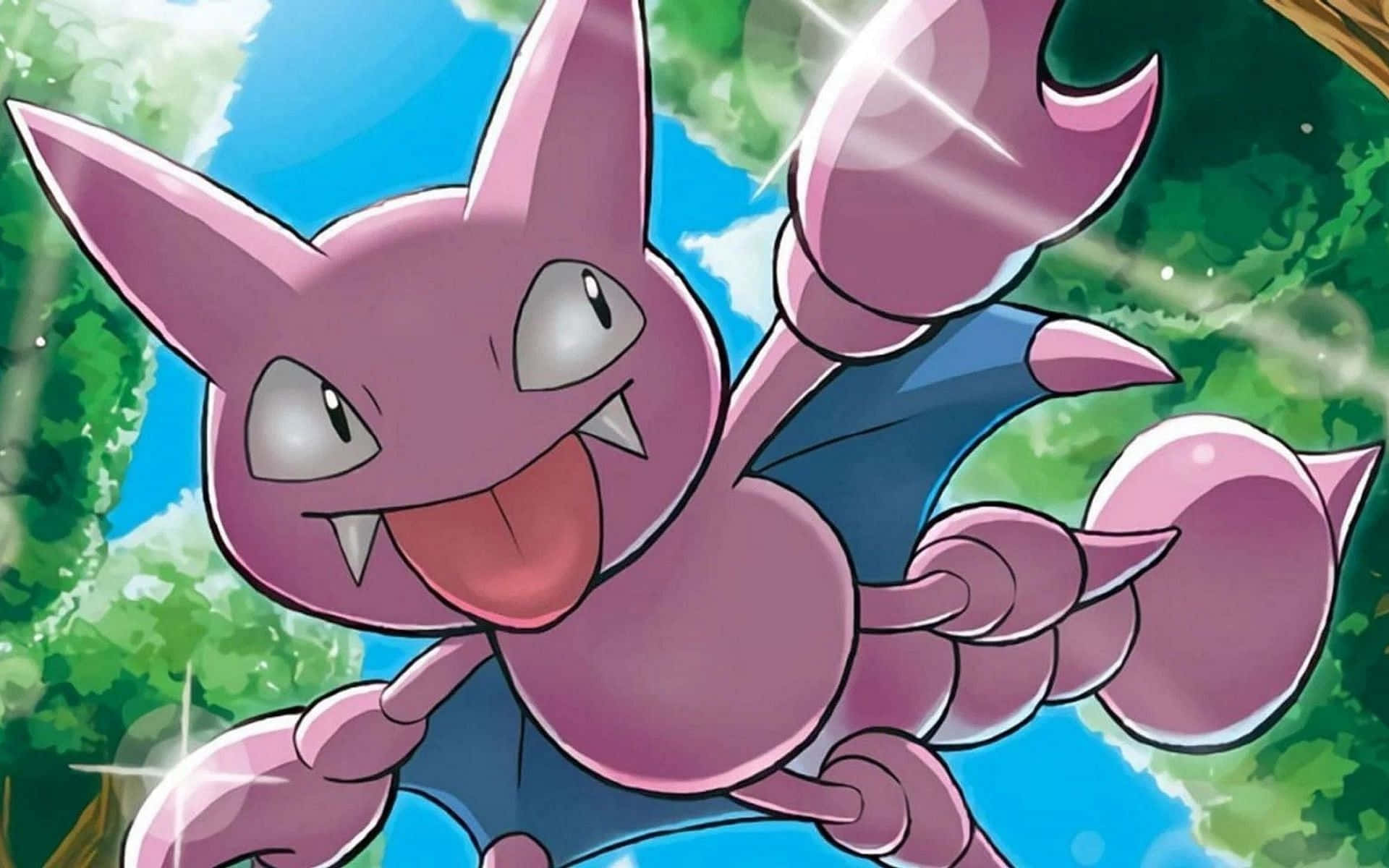 Gligar, pink, scorpion-like, Full HD Desktop Wallpaper