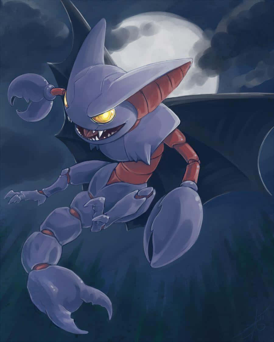 Gligar, purple, glowing yellow eyes, SD Phone Wallpaper