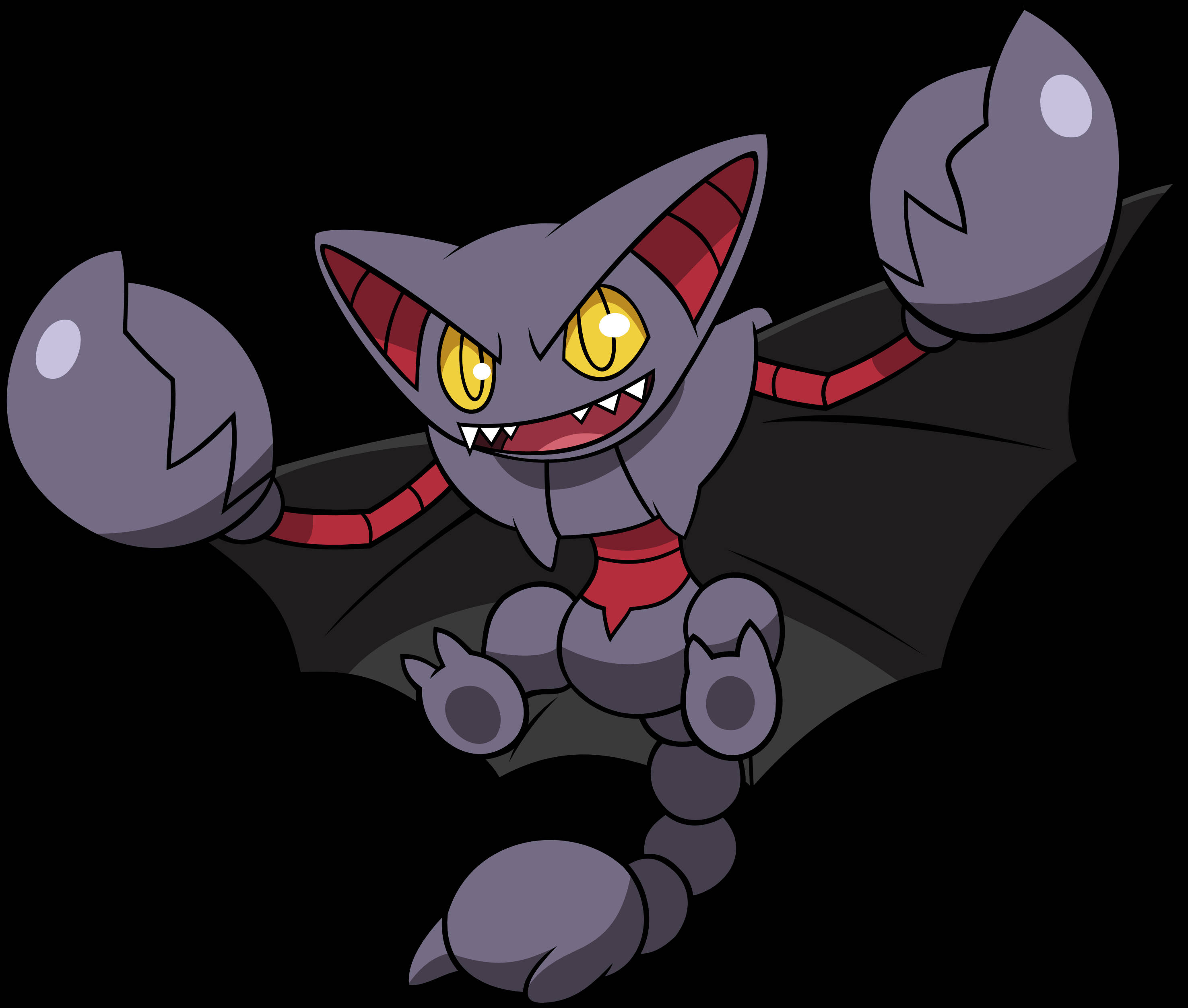 Gliscor, ground type, glowing yellow eyes, 2K Desktop Wallpaper