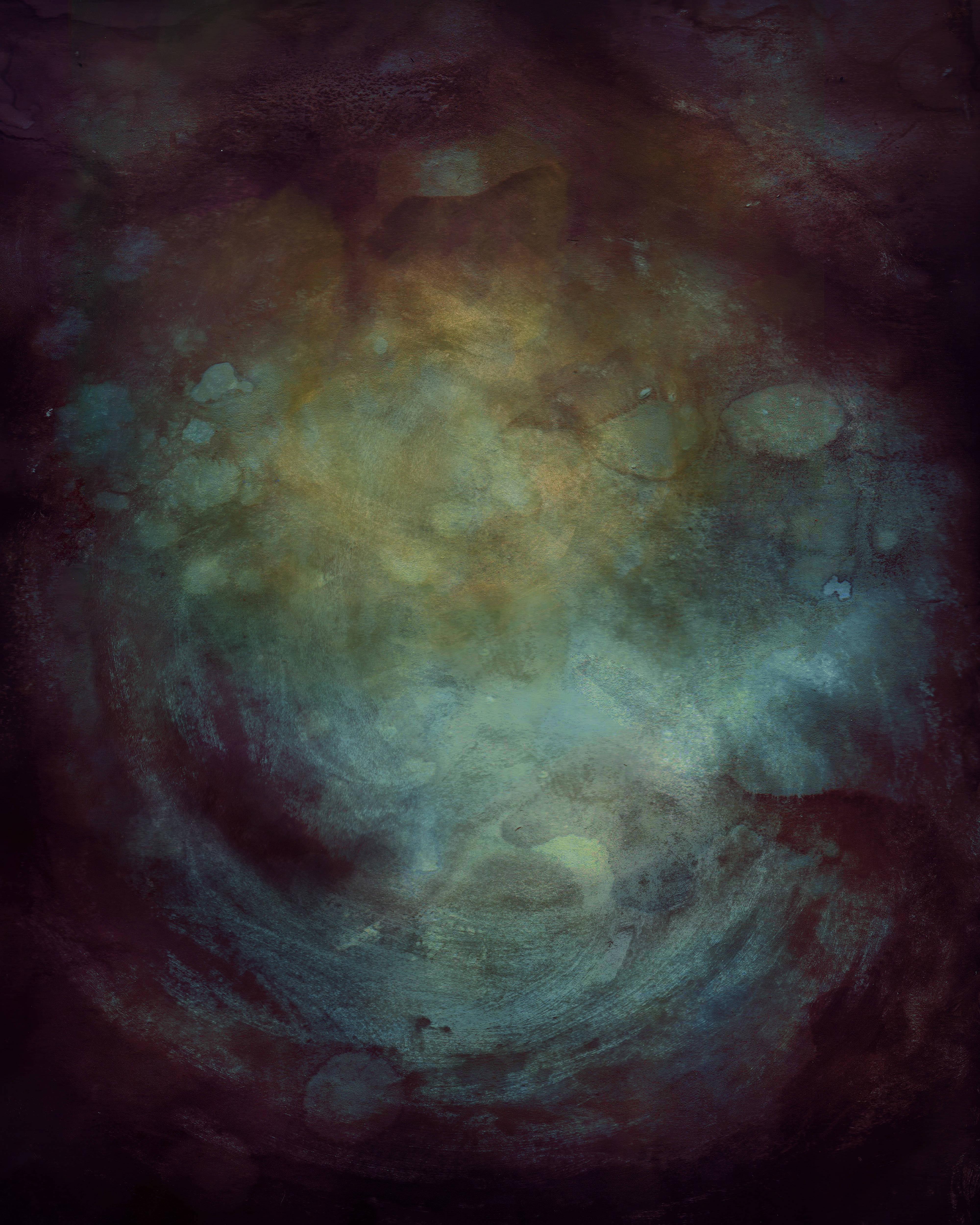 grunge spiral, deep purples, teals, 4K Phone Wallpaper
