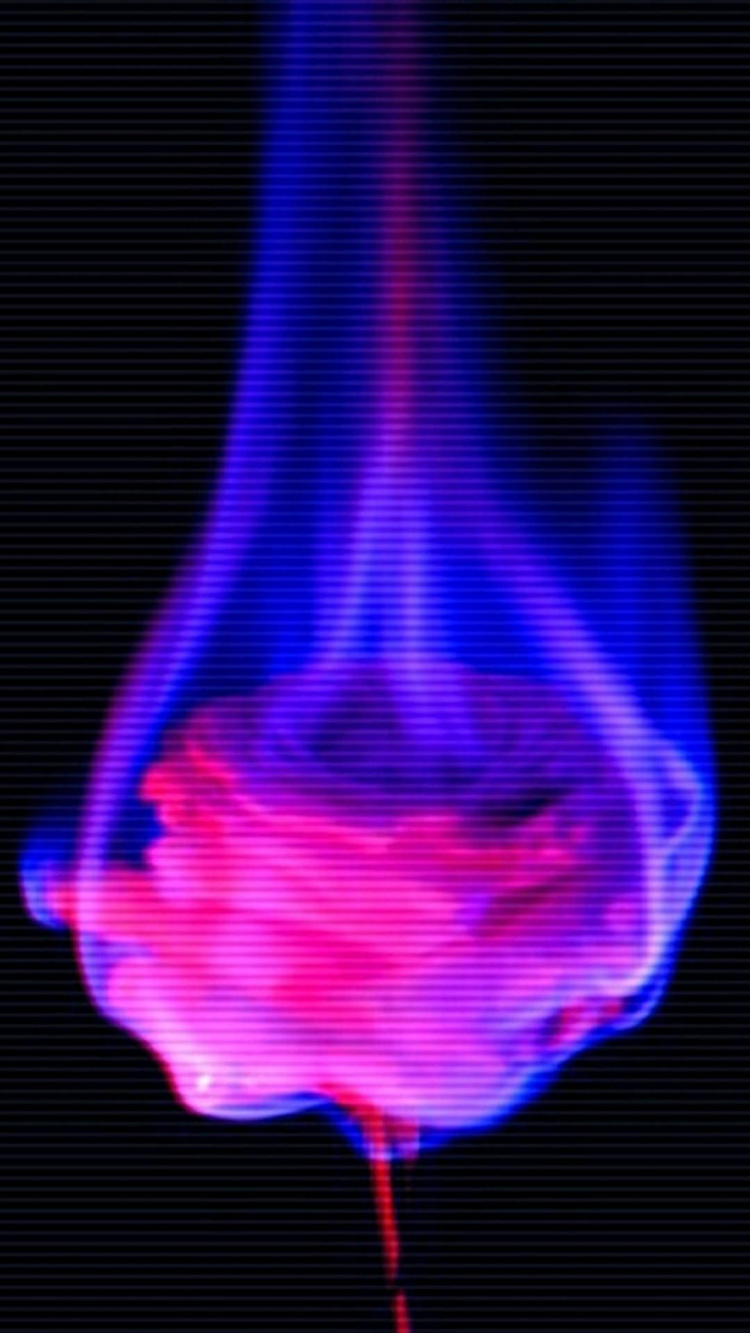 glitch, pink, blue, Full HD Phone Wallpaper