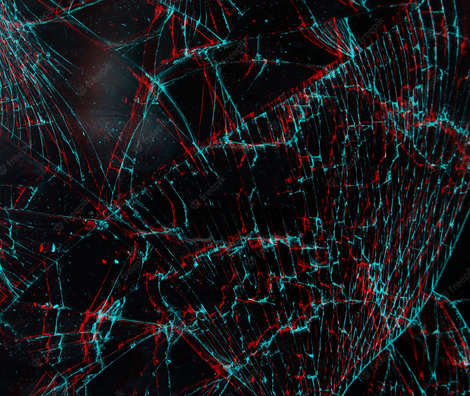 glitch effect, cracked screen, glowing red, Full HD Desktop Wallpaper