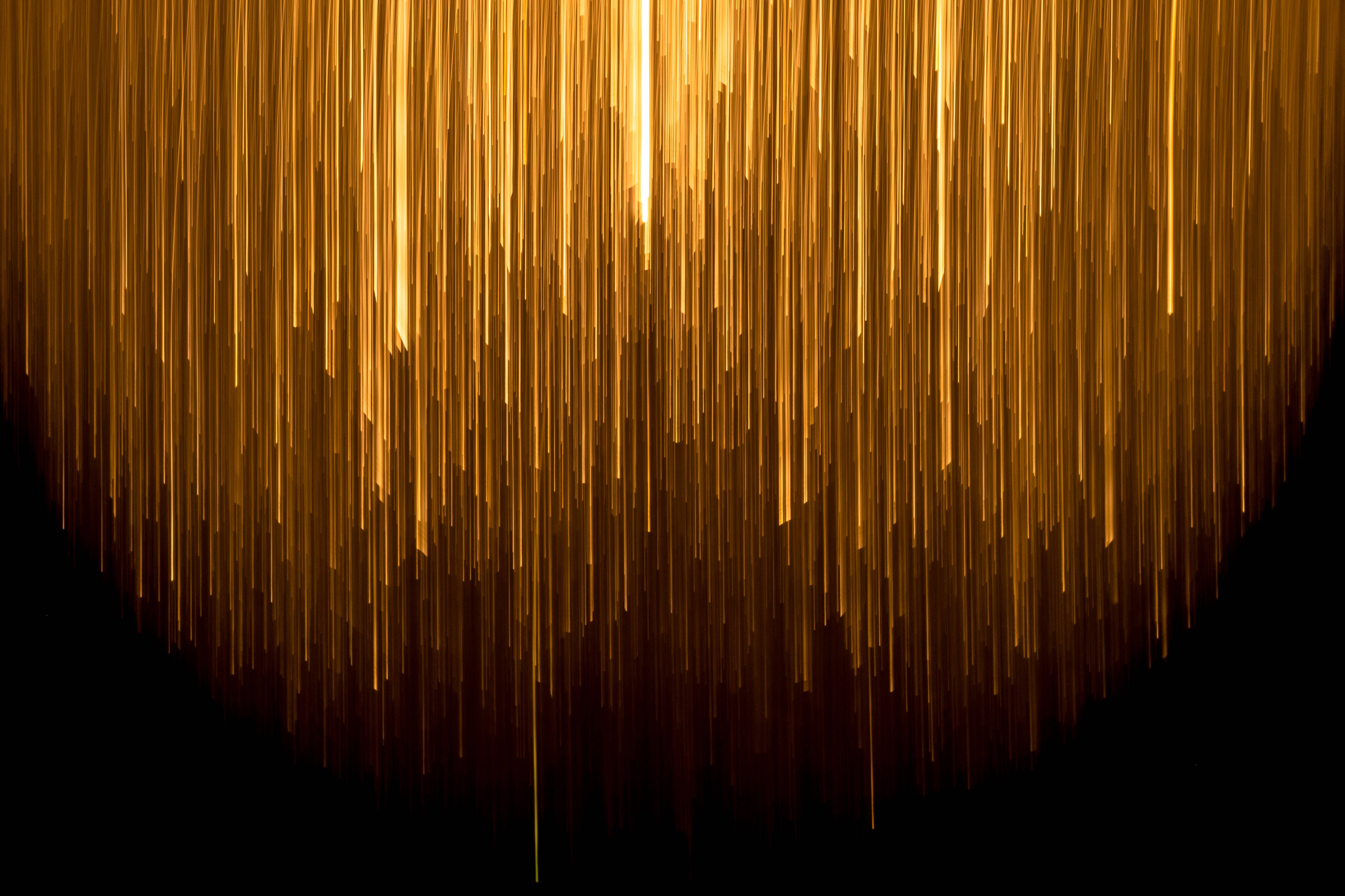 raining glitch of gold, gold-colored rain, glitchy backdrop, 4K Desktop Wallpaper