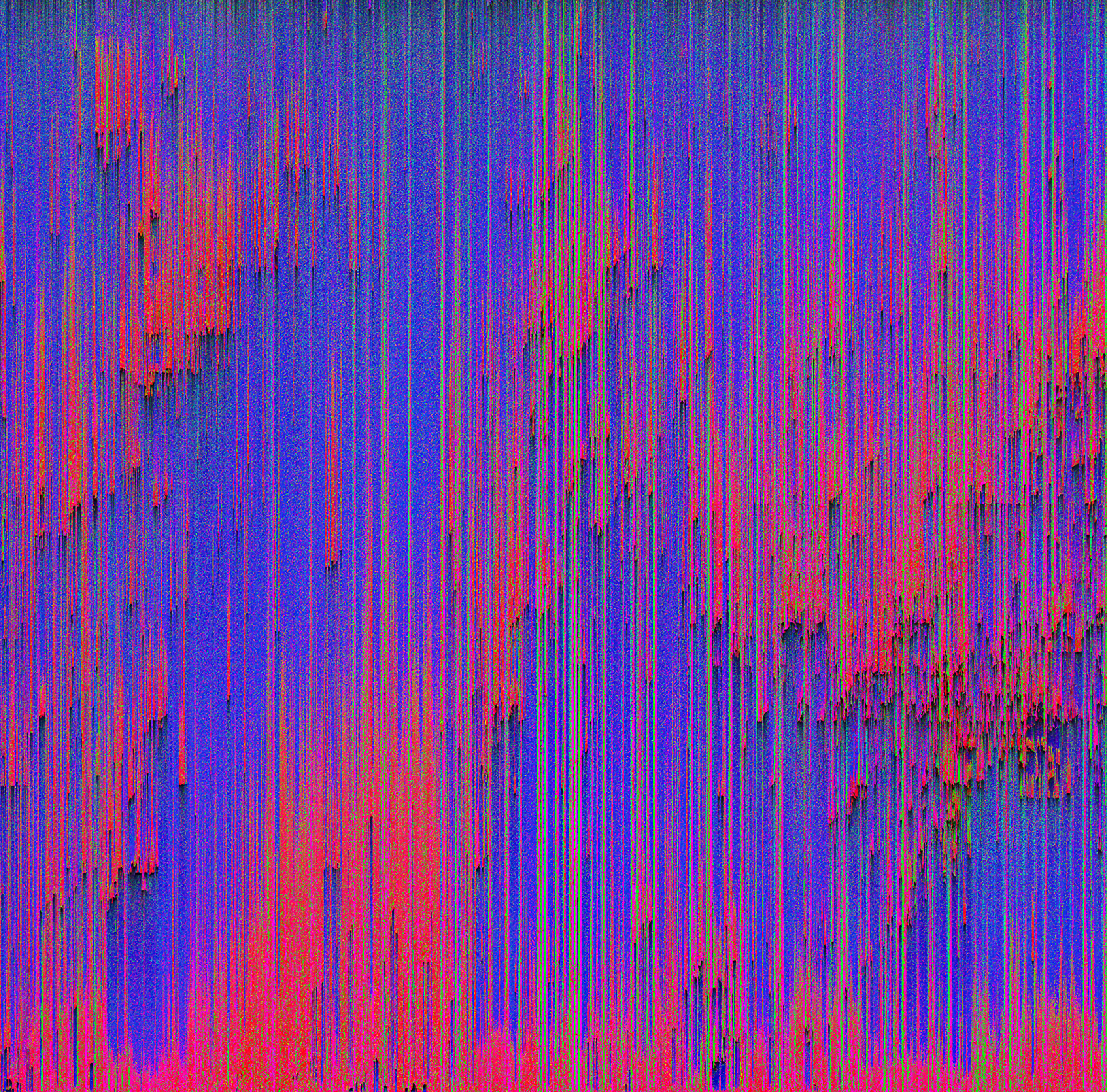 glitched-out red, electric blue, fiery red, 2K Desktop Wallpaper