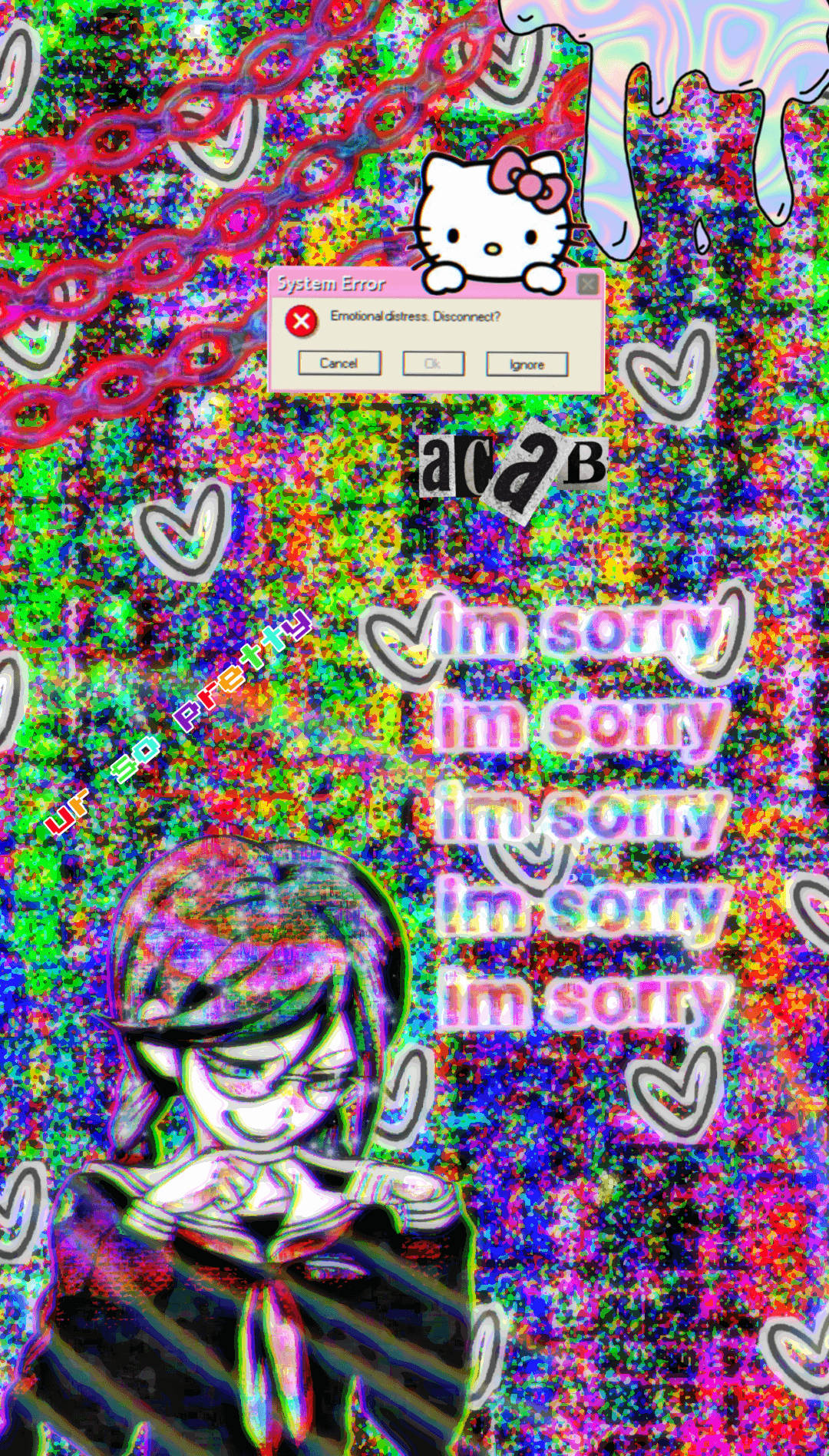 Glitchcore, System Error, im sorry, HD Phone Wallpaper