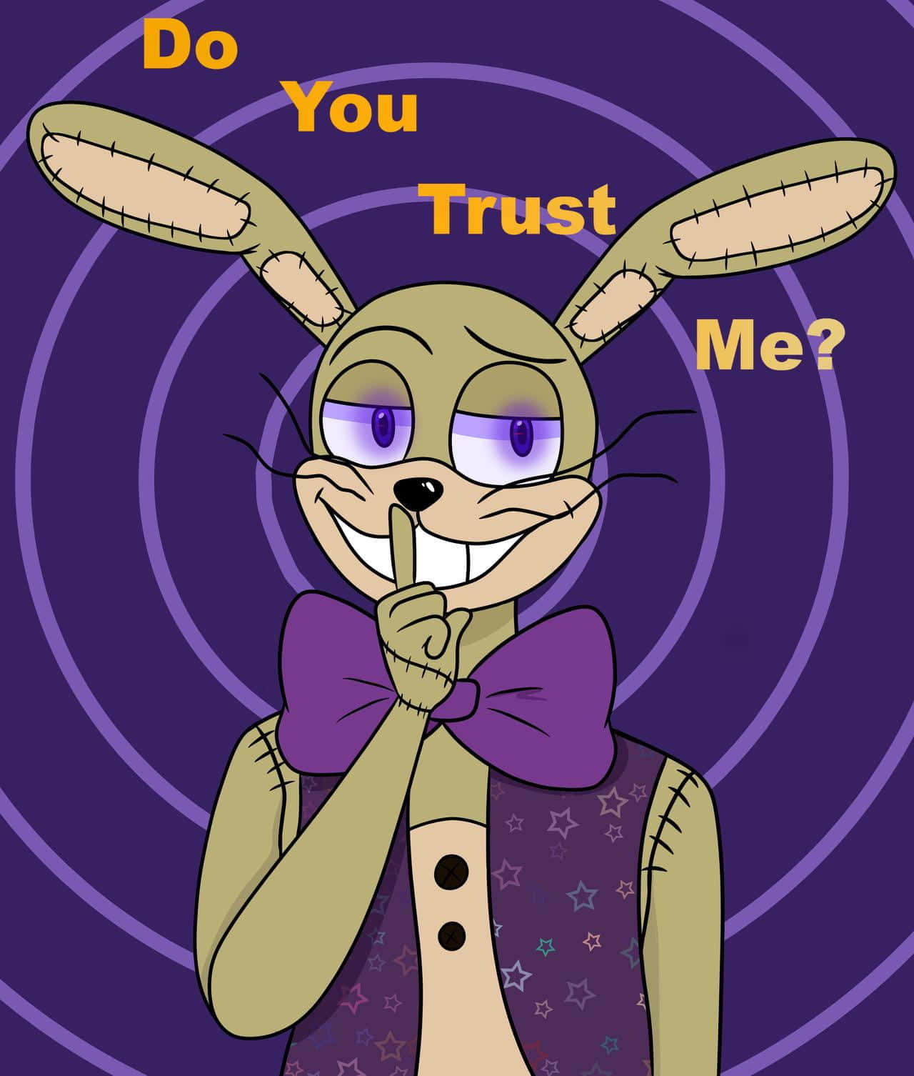 Glitchtrap, purple eyes, bowtie, HD Phone Wallpaper