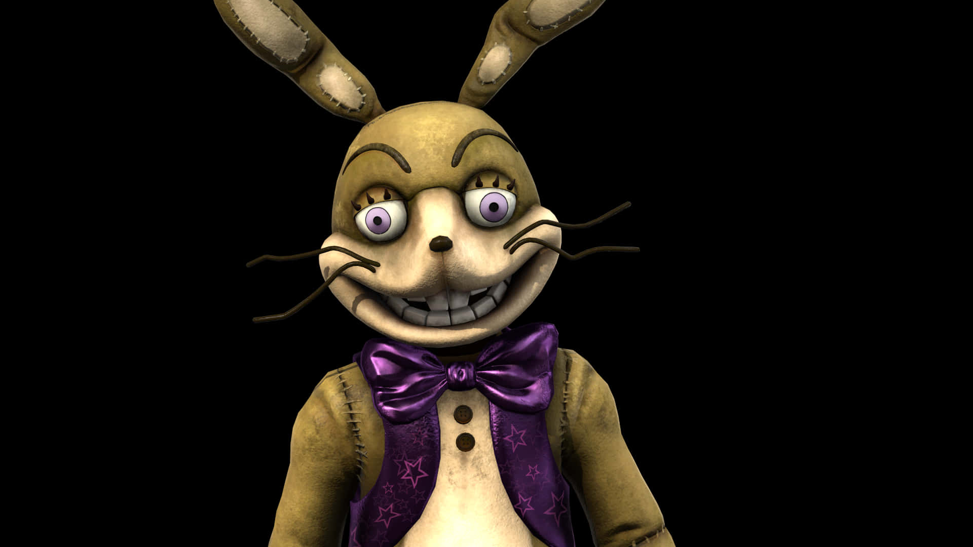 Glitchtrap, rabbit, purple bowtie, Full HD Desktop Wallpaper