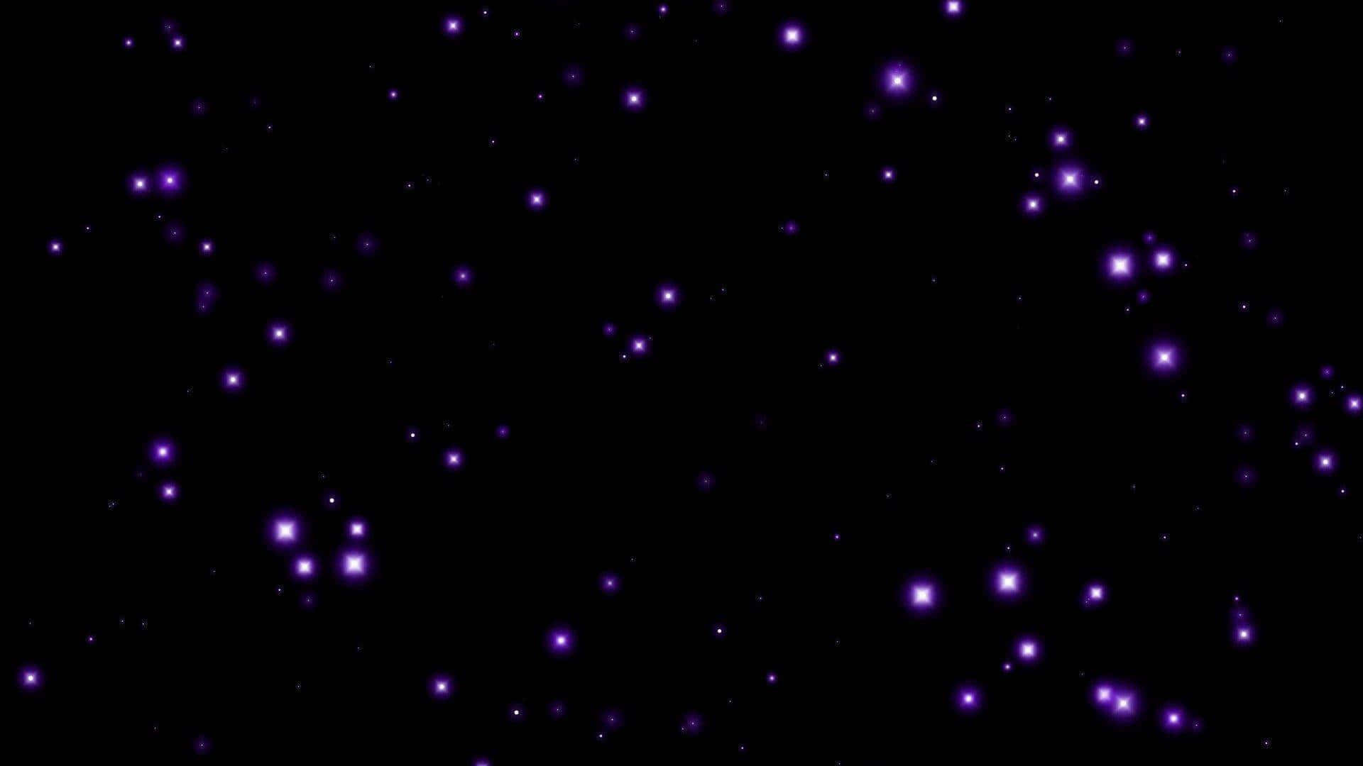 purple stars, deep black cosmic backdrop, glowing, Full HD Desktop Wallpaper