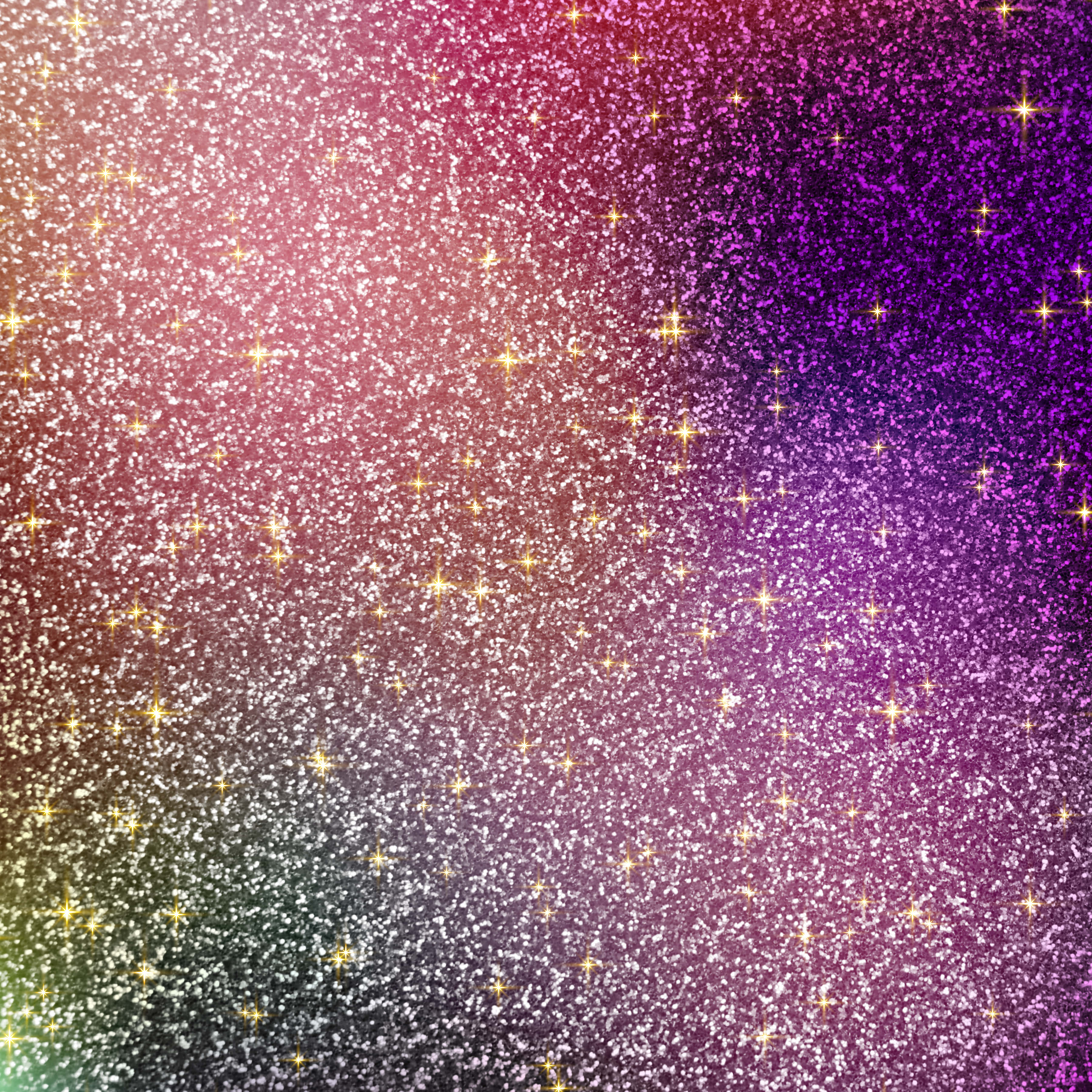 pink purple and green glitter, golden starbursts, shimmering texture, 2K Desktop Wallpaper