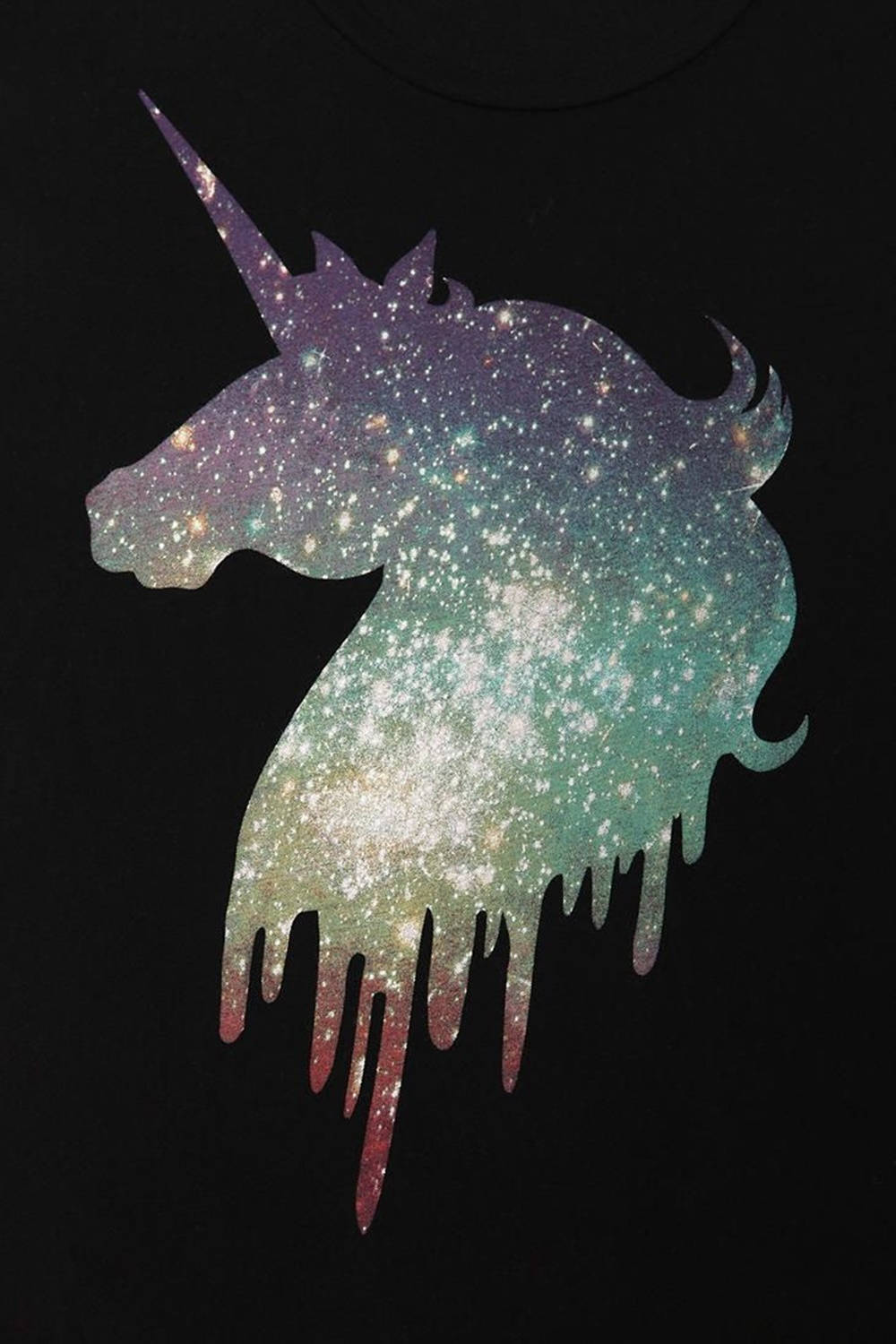 galaxy unicorn, cosmic colors, black background, HD Phone Wallpaper