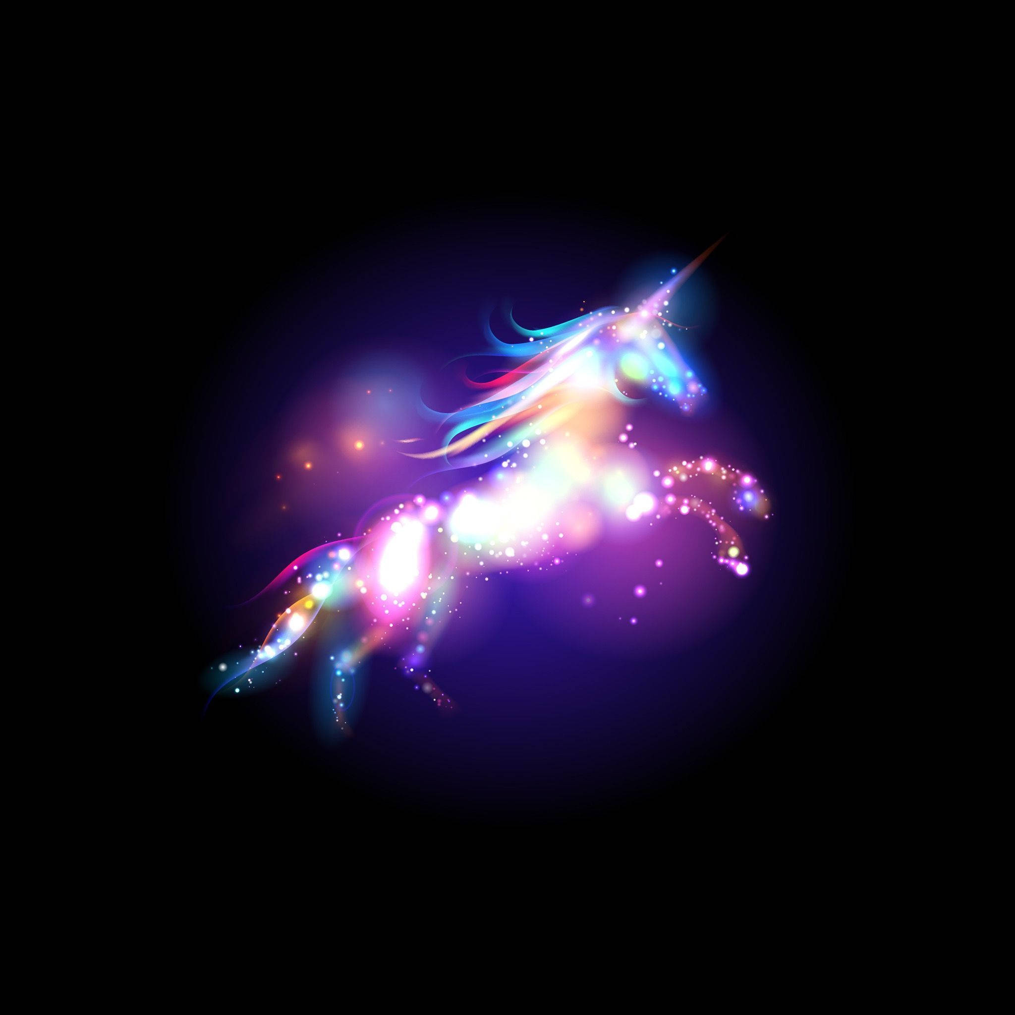 glitter and unicorns leaping, cosmic unicorn, starry void, Full HD Desktop Wallpaper