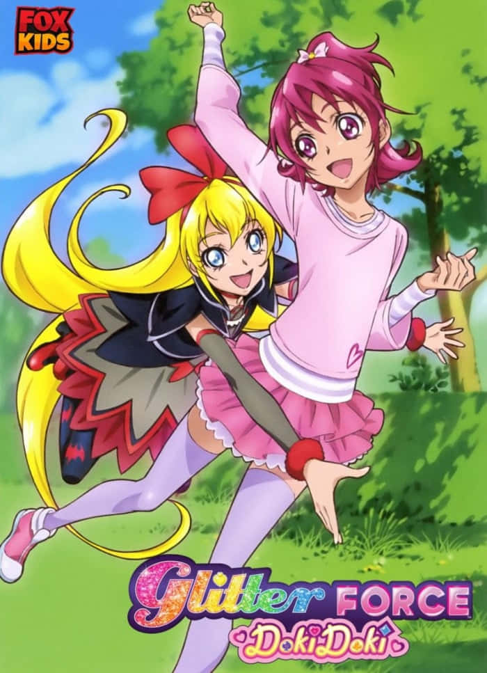 Glitter Force, anime girls, colorful outfits, SD Phone Wallpaper