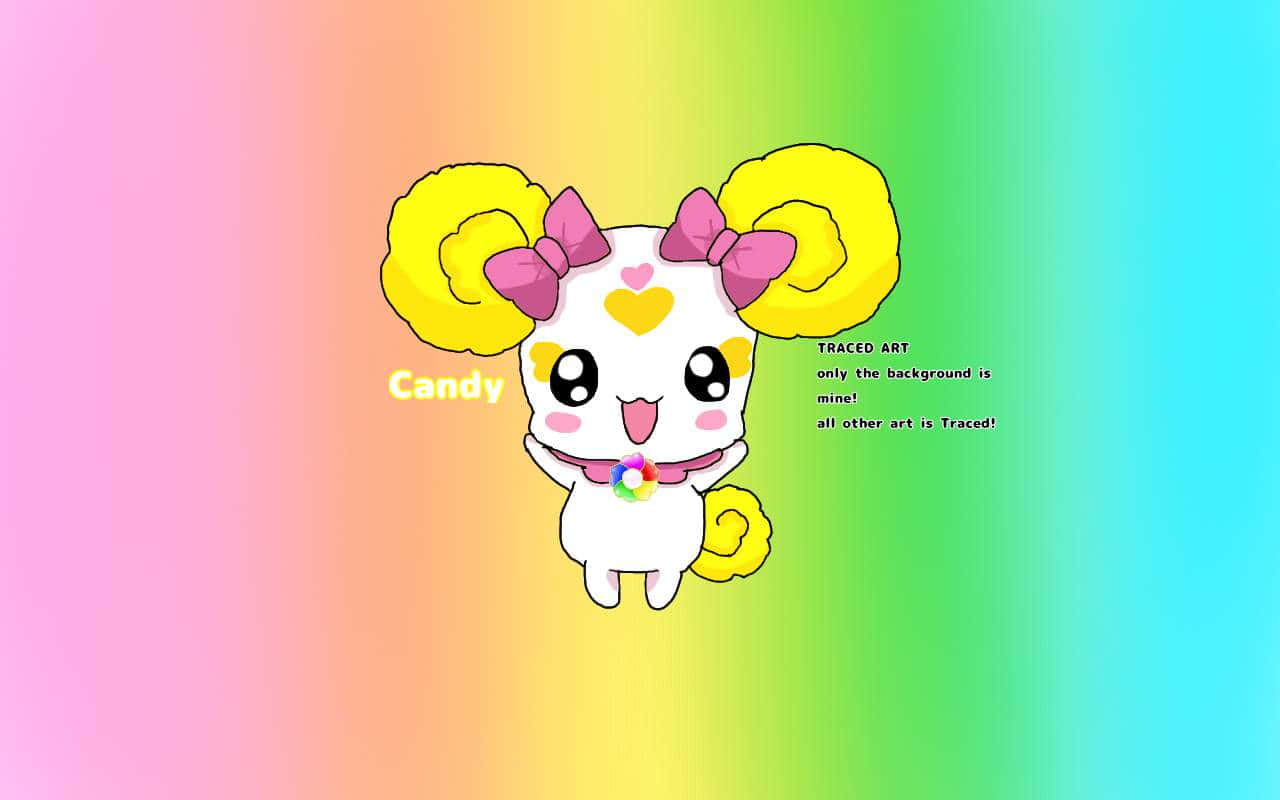 Glitter Force, candy, white cartoon character, HD Desktop Wallpaper