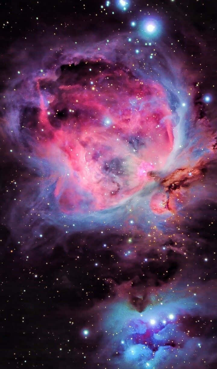 Glitter Galaxy, pink, purple, SD Phone Wallpaper