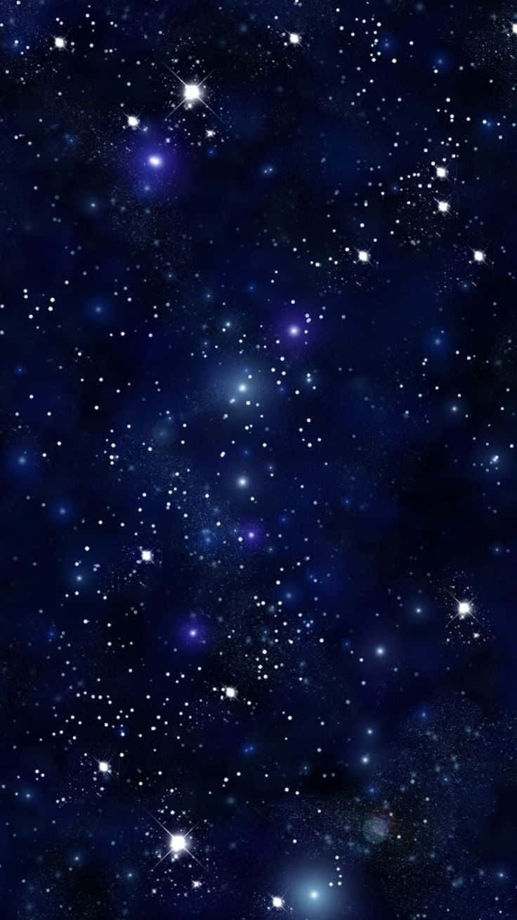 Glitter Galaxy, deep blue, twinkling stars, HD Phone Wallpaper