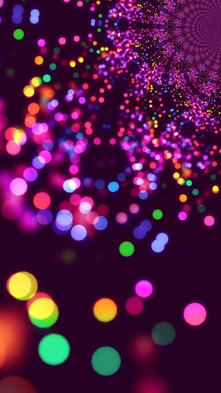 Glitter Bokeh Galaxy, vibrant bokeh lights, cosmic spiral, HD Phone Wallpaper