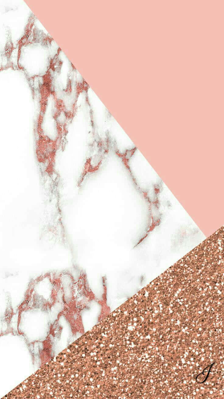 pink and white marble, gold glitter, white marble veined in rose gold, HD Phone Wallpaper