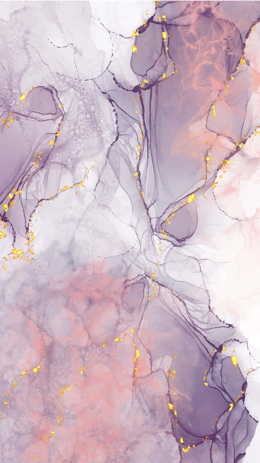 glitter marble, lavender pink, gold, Full HD Phone Wallpaper