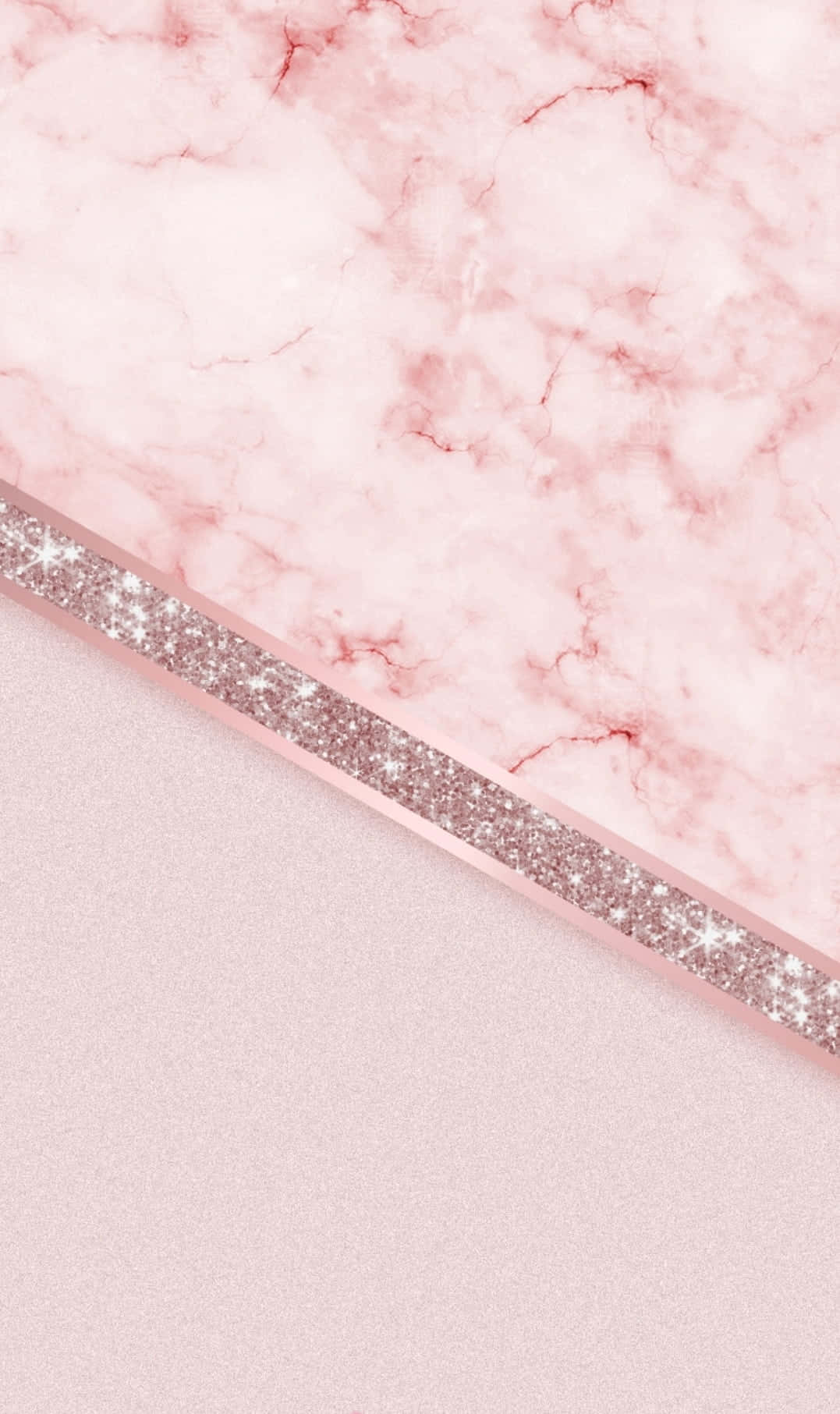 glitter marble, soft pink marble, glittery rose gold trim, HD Phone Wallpaper