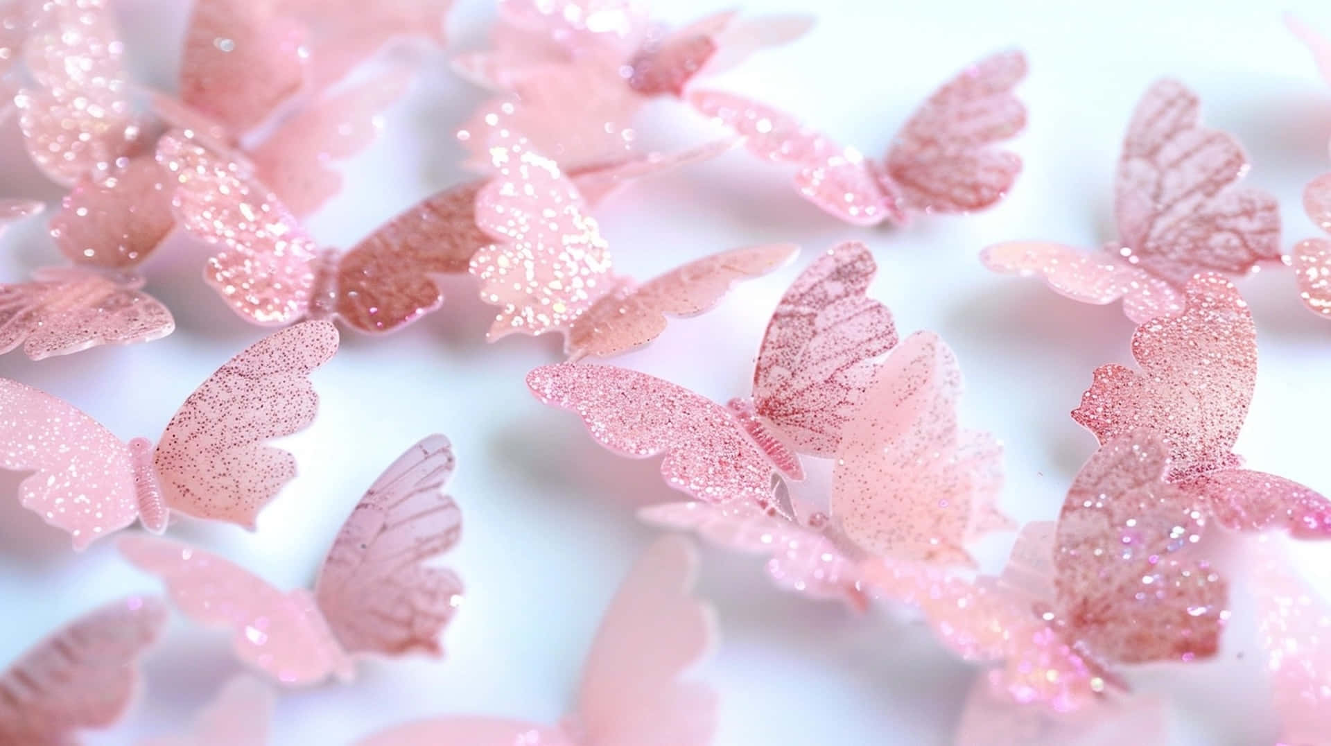 glitter pink butterfly, pink glitter, butterflies, Full HD Desktop Wallpaper