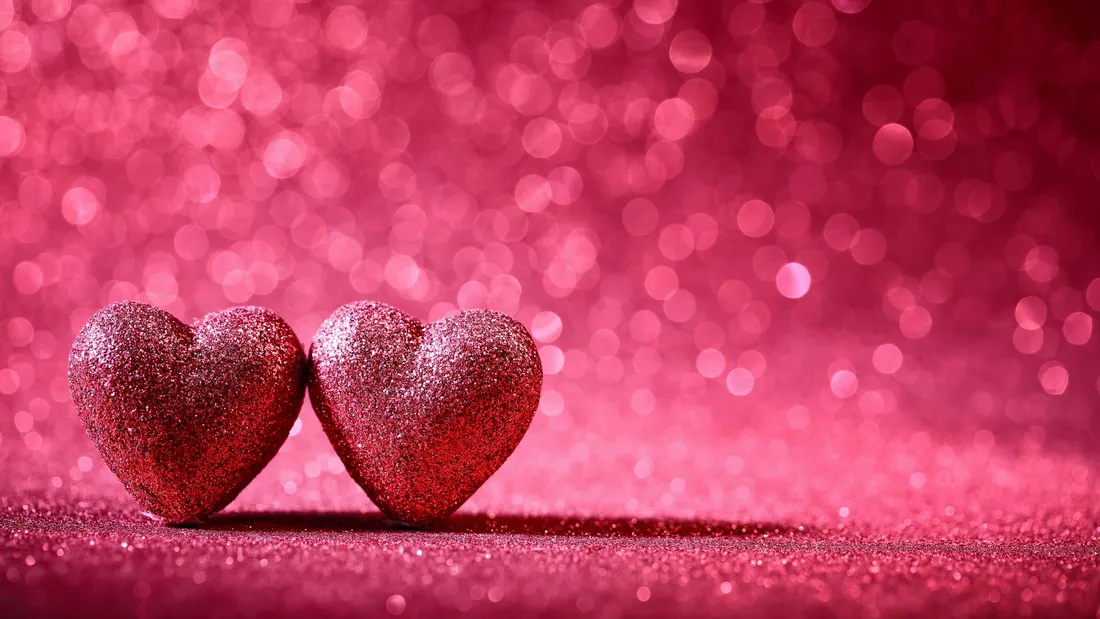 Glitter Pink Hearts