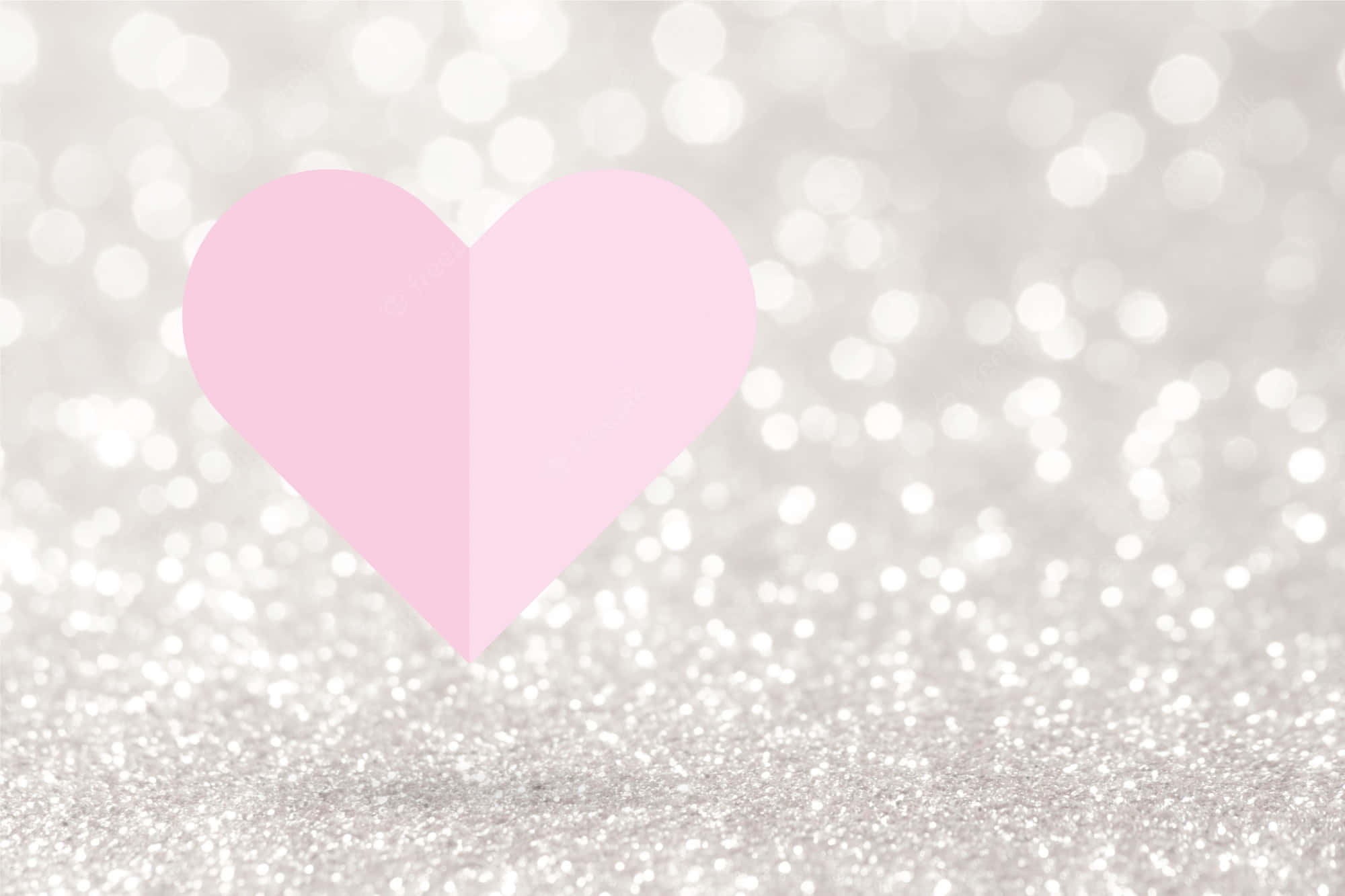 Glitter Pink Hearts, Silver Glitter, Pink Heart, Full HD Desktop Wallpaper