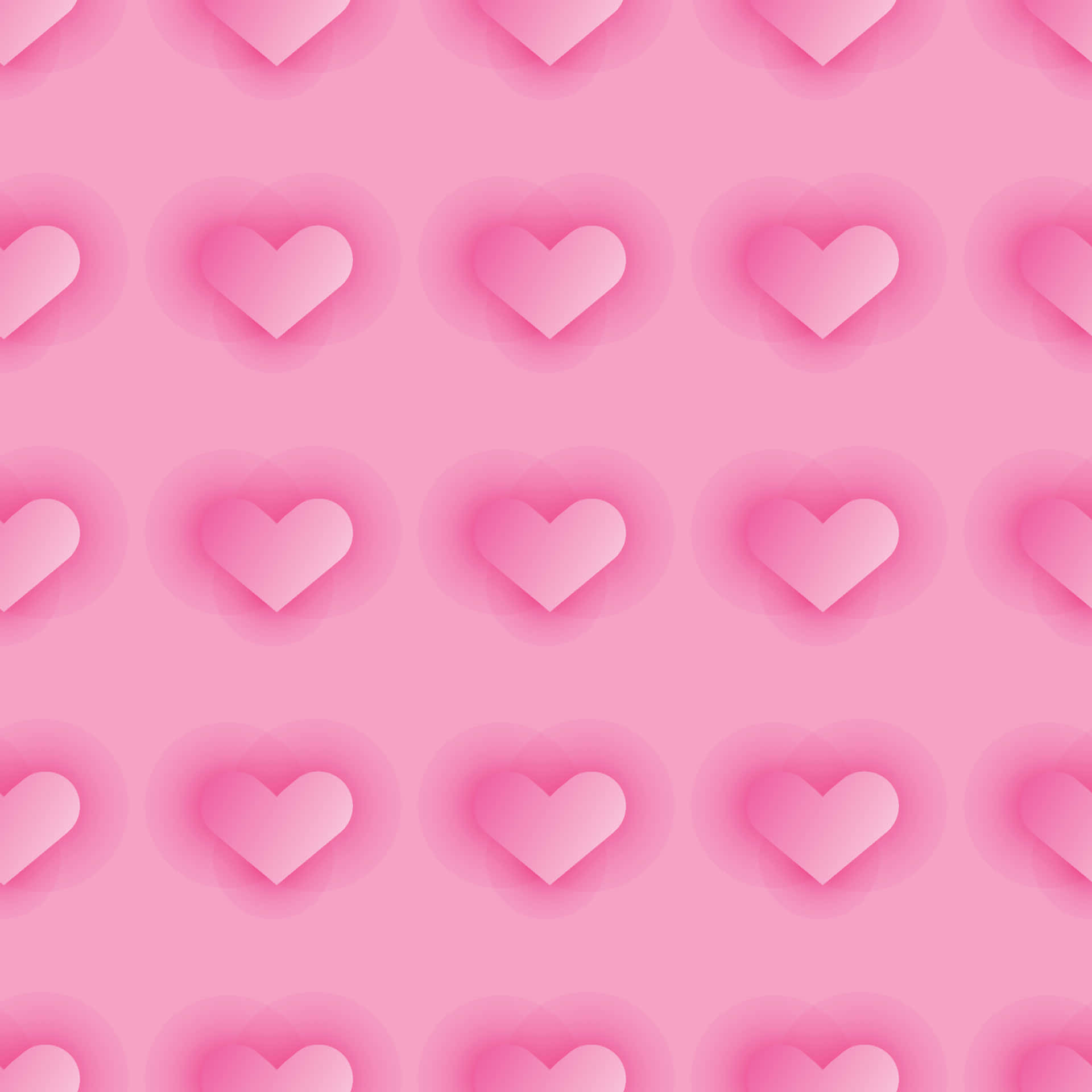 Glitter Pink Hearts, soft pink hearts, pastel pink background, Full HD Desktop Wallpaper
