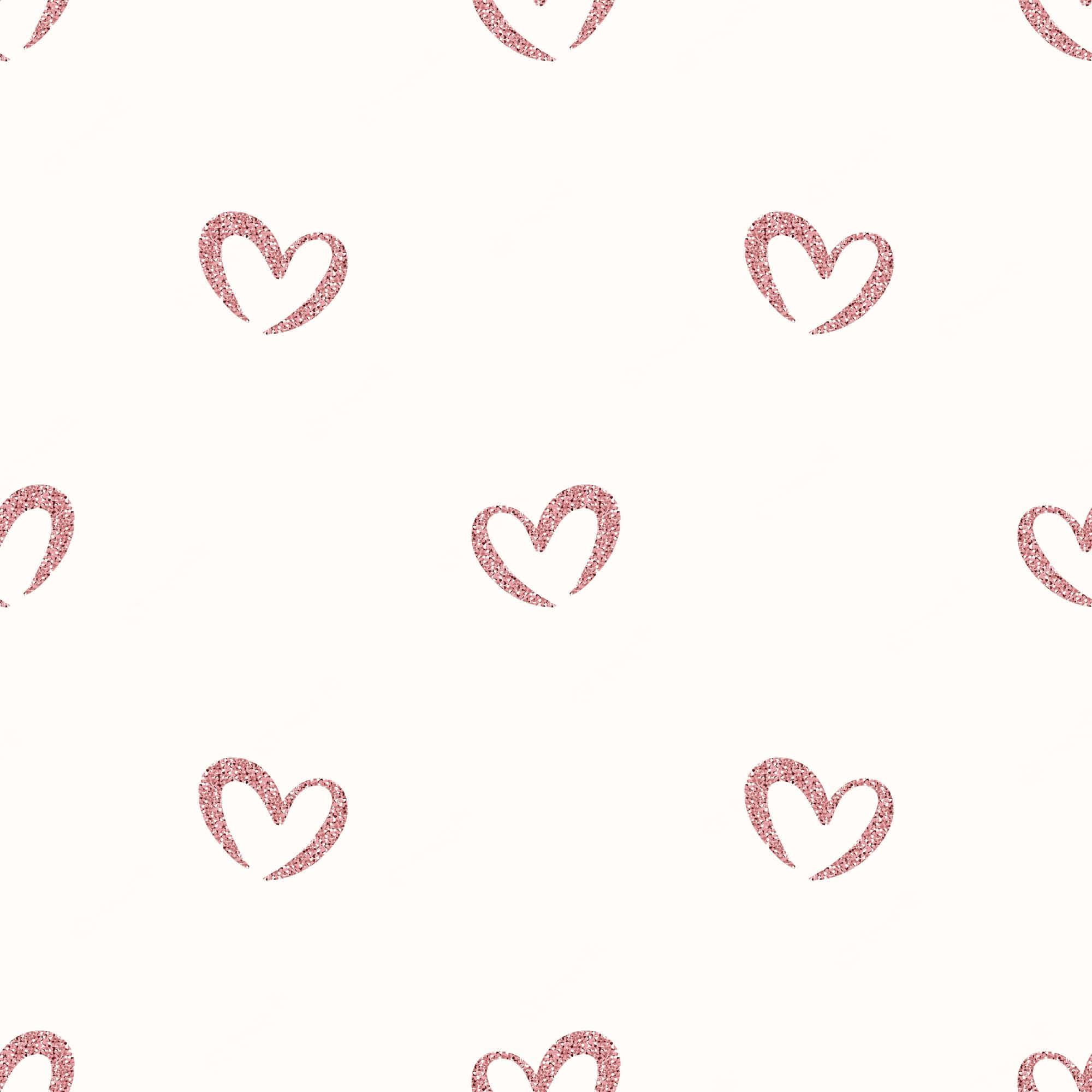 glitter pink hearts, glittery pink hearts, soft cream background, Full HD Desktop Wallpaper
