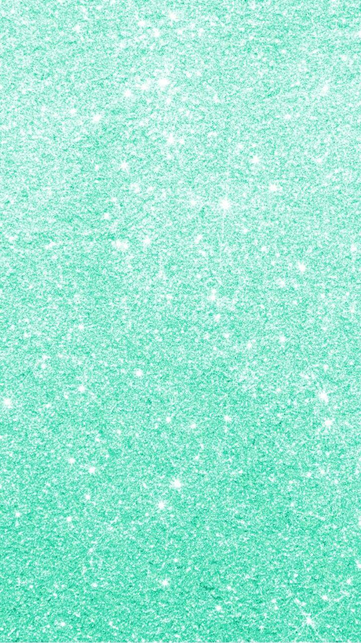 mint green, glitter texture, white sparkles, HD Phone Wallpaper