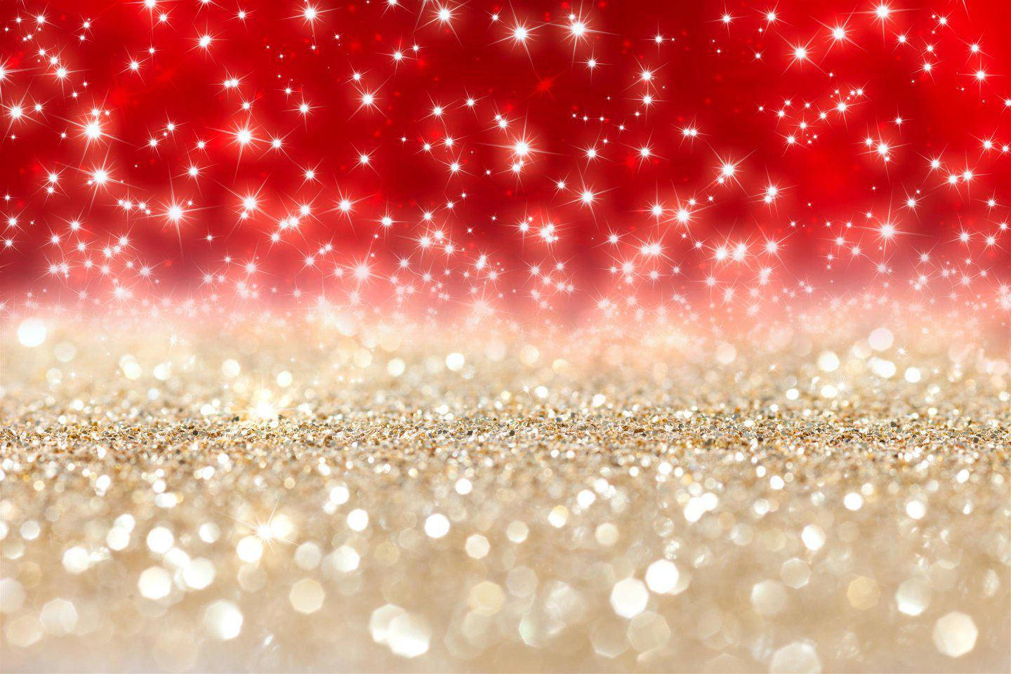 glitter, red sky, sparkling stars, HD Desktop Wallpaper