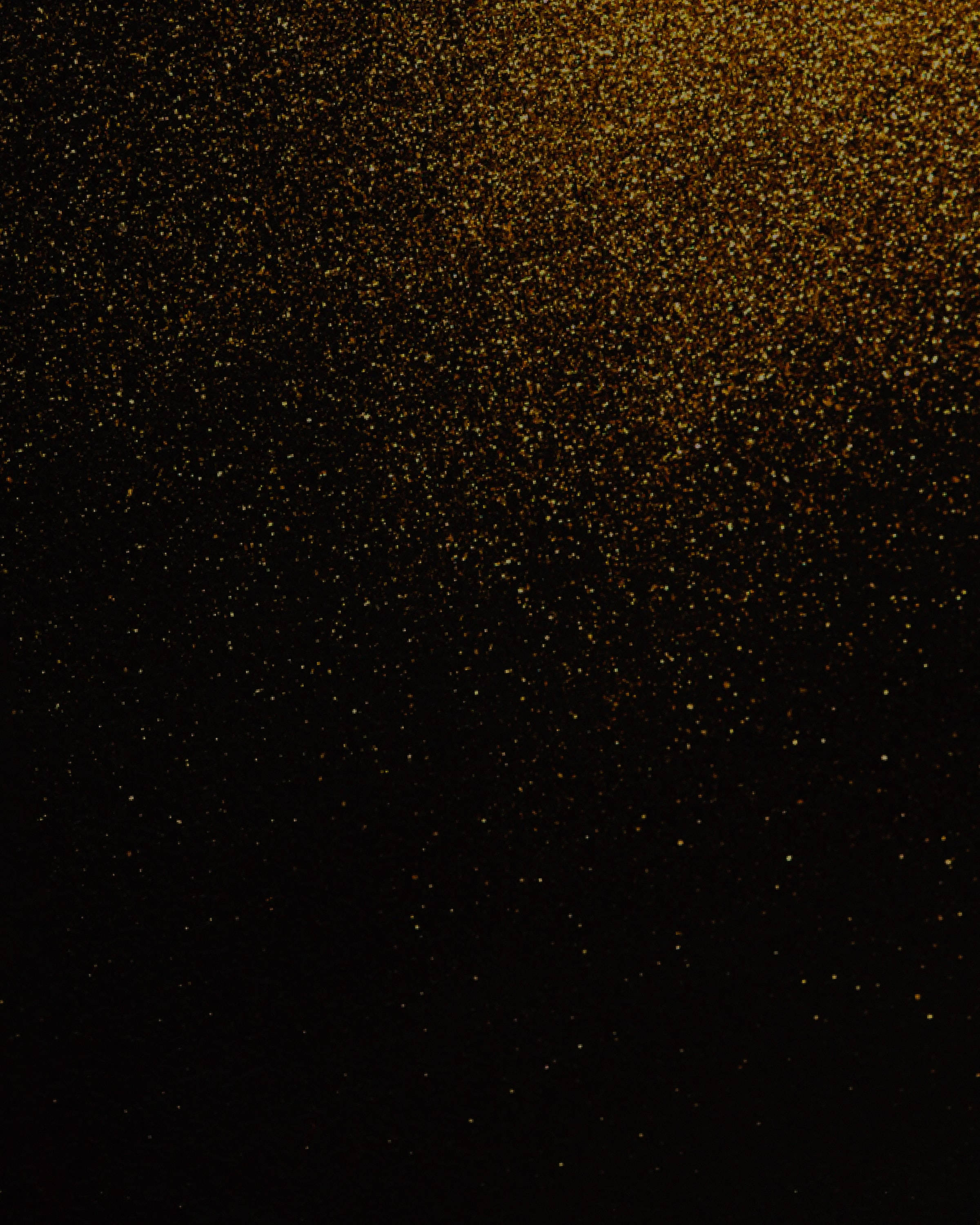 gold glitter, black background, glitter particles, 2K Phone Wallpaper