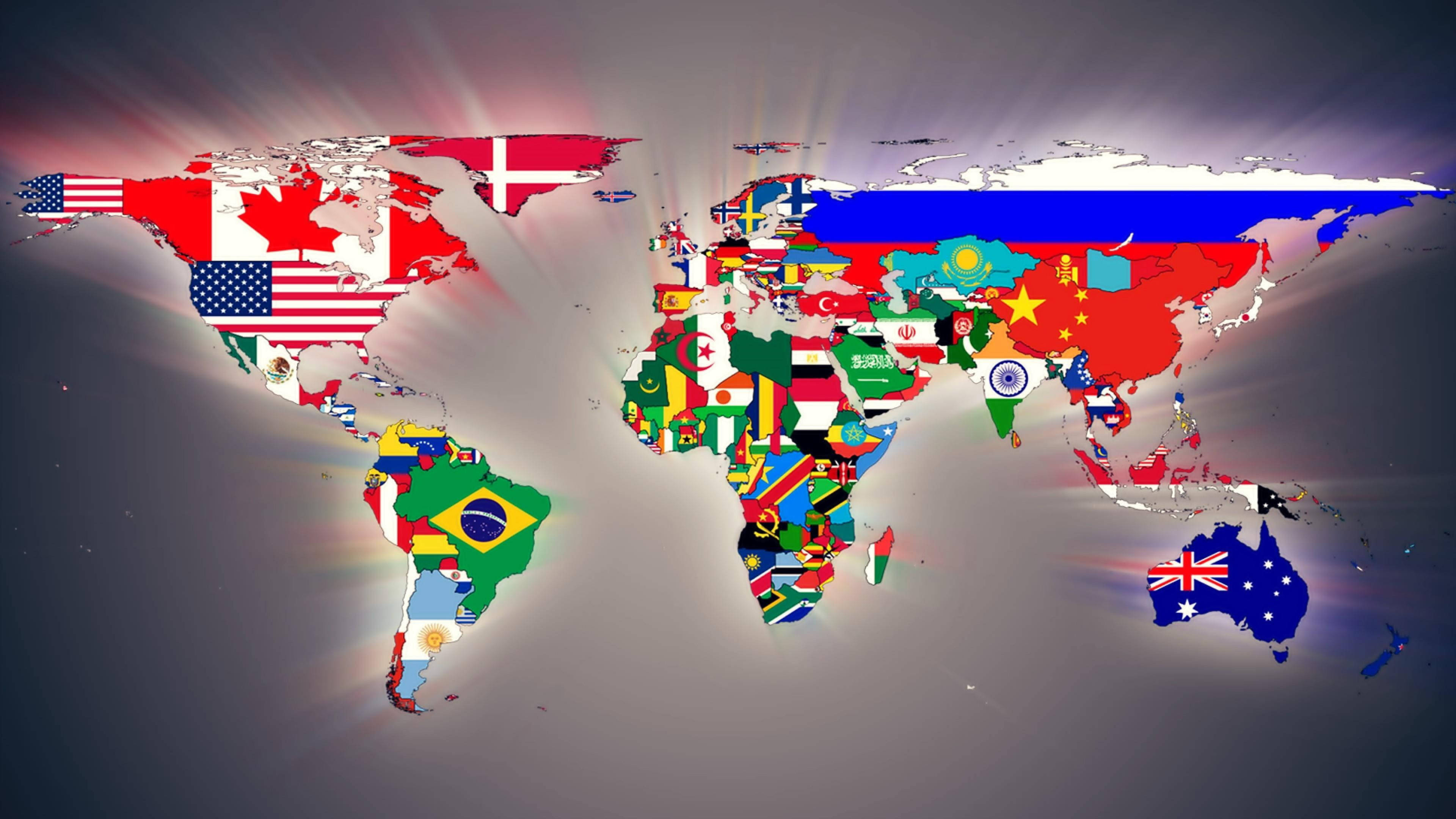 world map, 4K, national flag, 4K Desktop Wallpaper