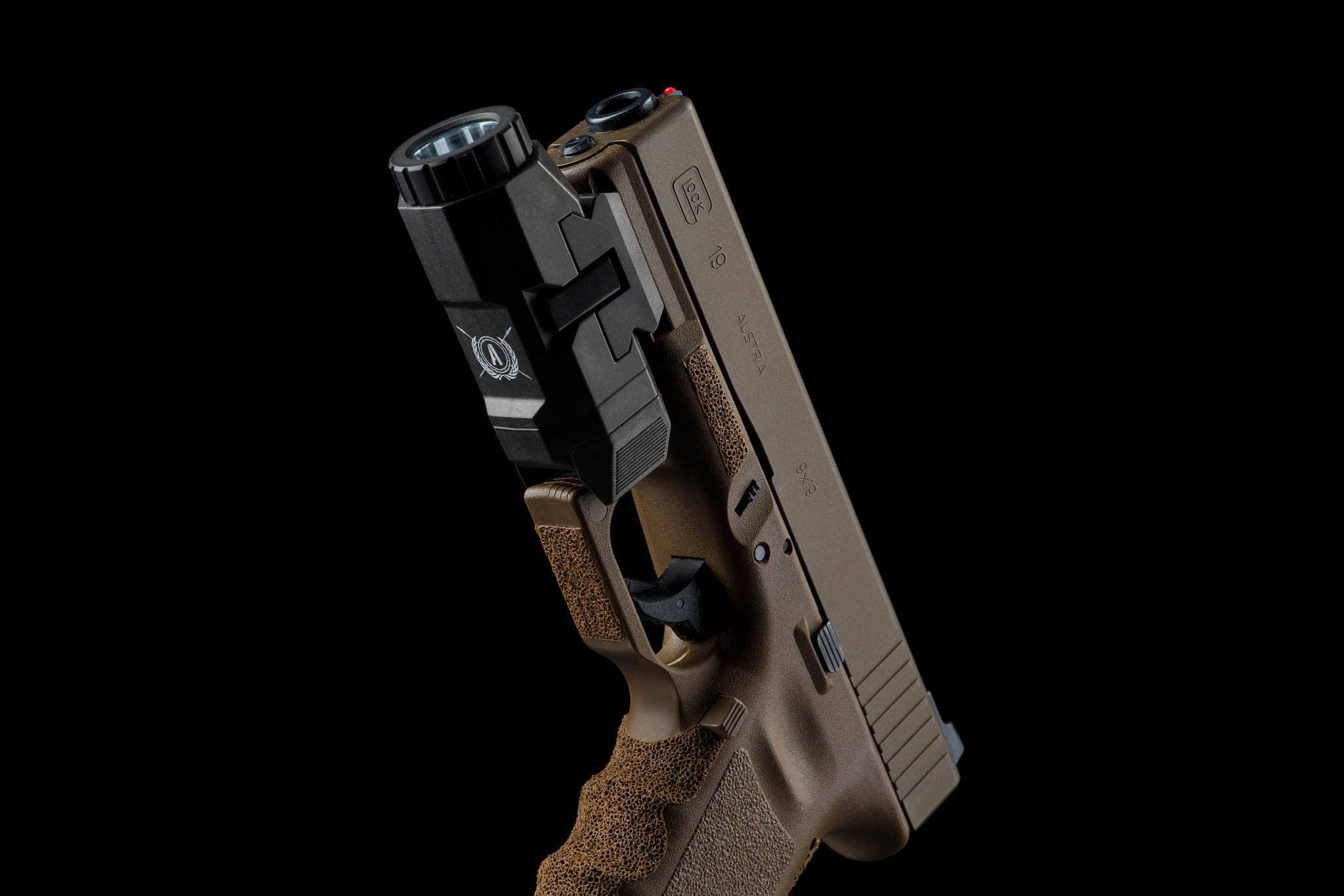 Glock 19, copper, tactical pistol, Full HD Desktop Wallpaper