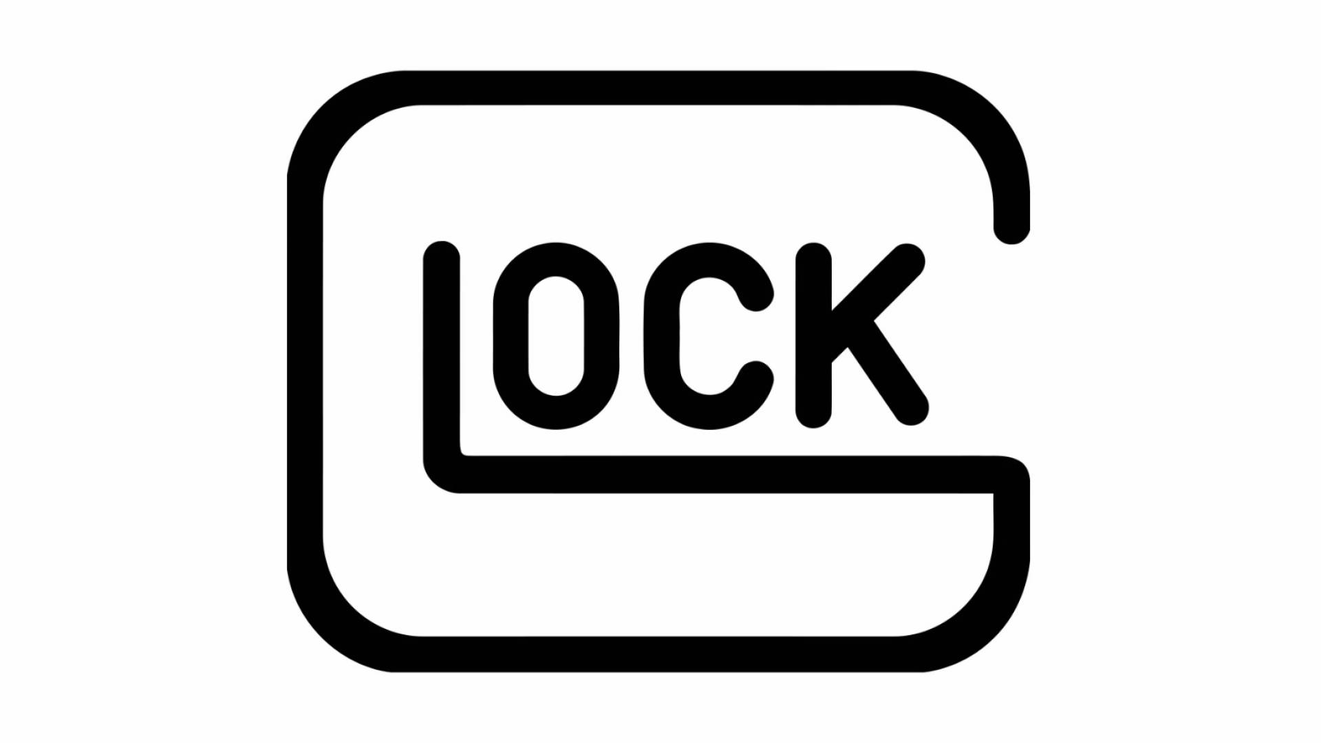 Glock, minimalist, black line icon, Full HD Desktop Wallpaper