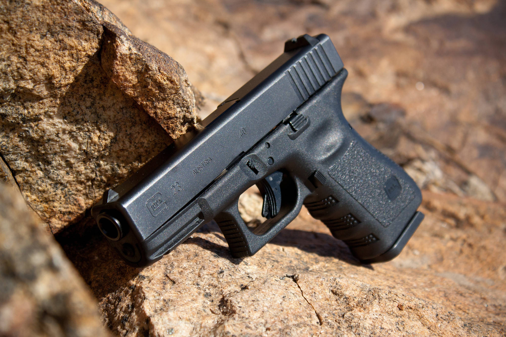 Glock 23, tactical, black, Full HD Desktop Wallpaper