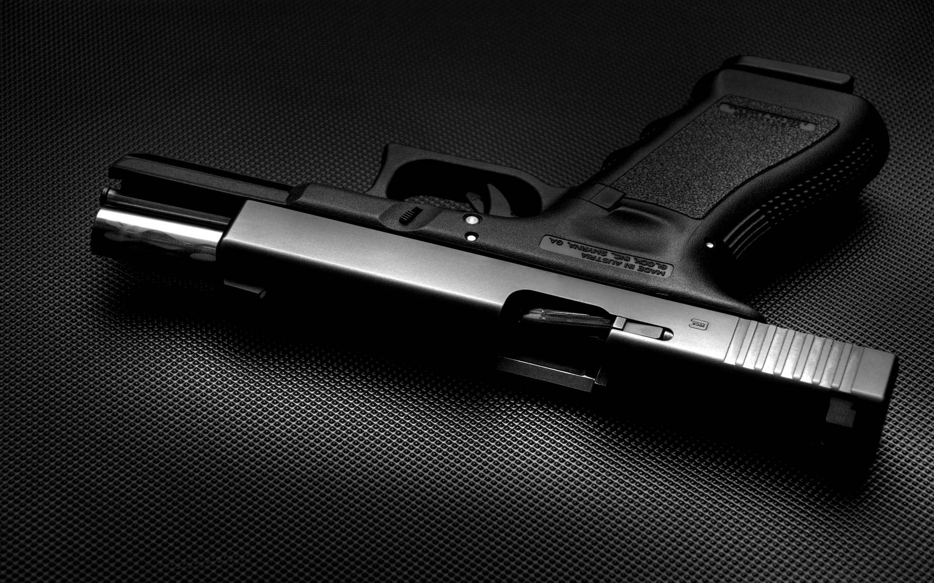Glock, black, open slide, Full HD Desktop Wallpaper