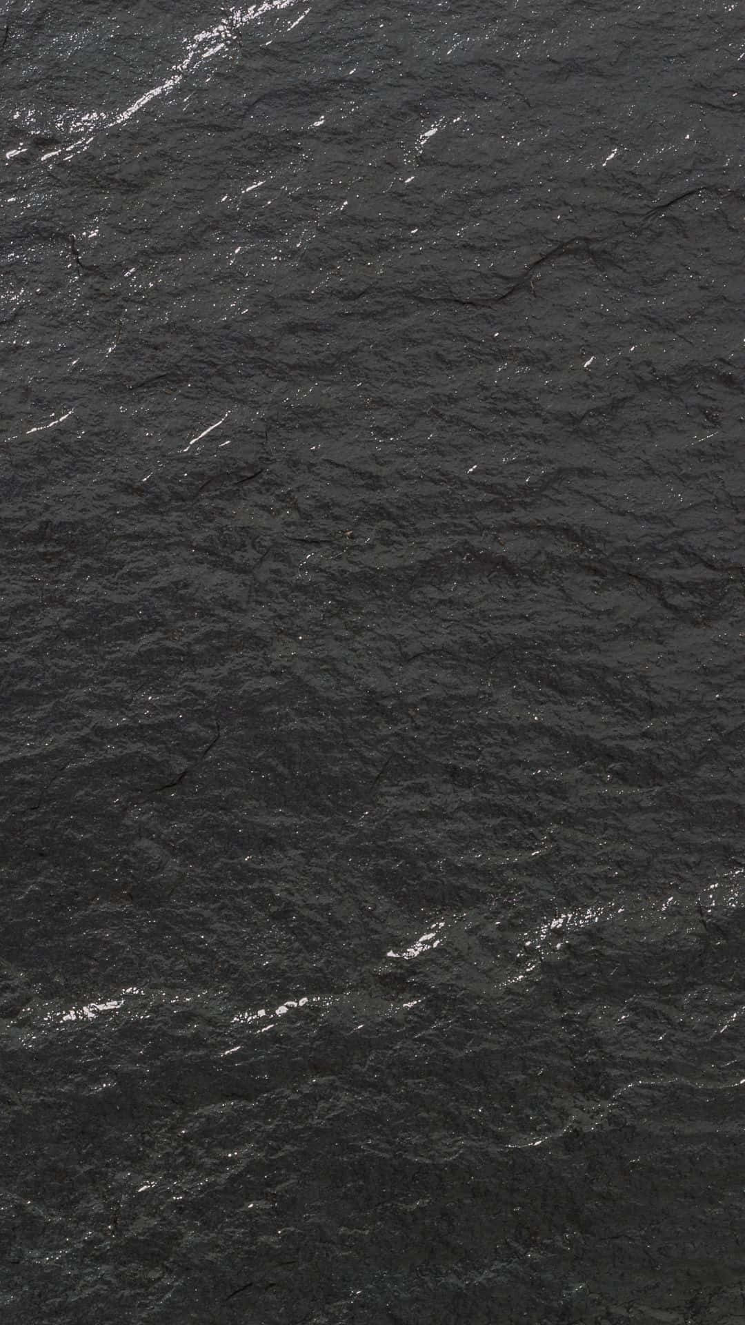 Glossy Black, dark textured slate stone, subtle white mineral veins, Full HD Phone Wallpaper