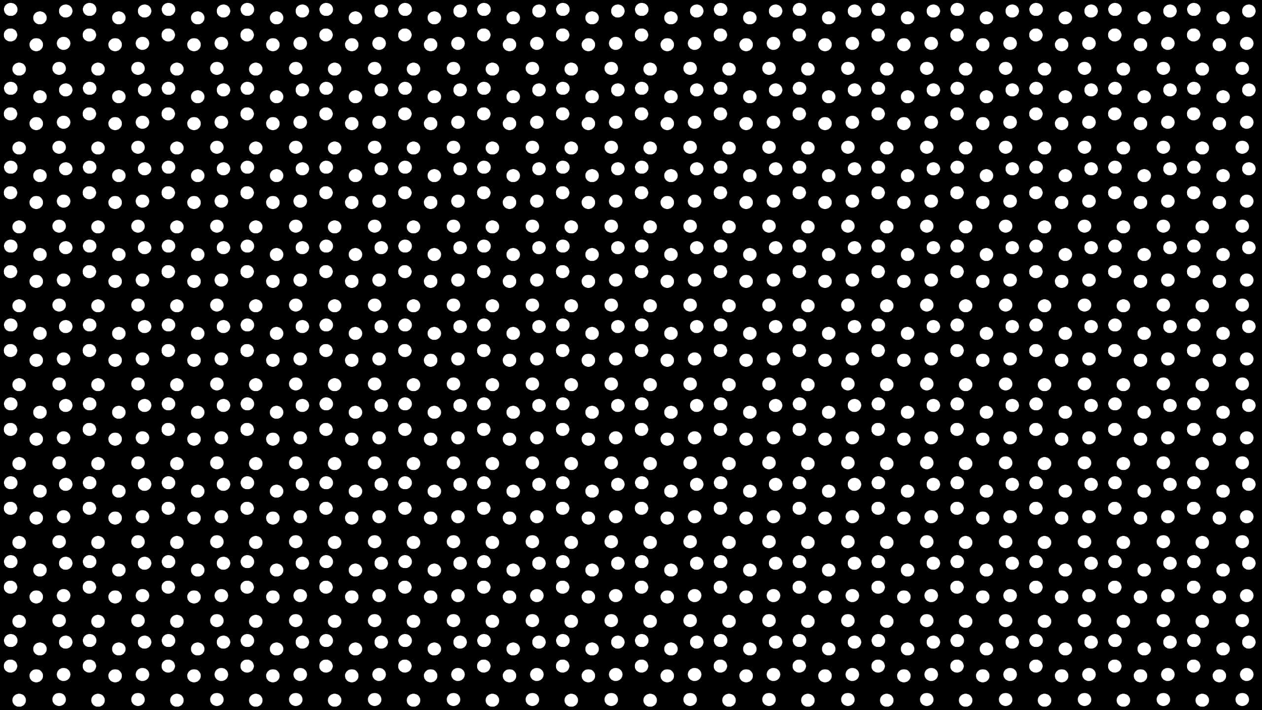 black polka dot, black and white, polka dot pattern, 2K Desktop Wallpaper
