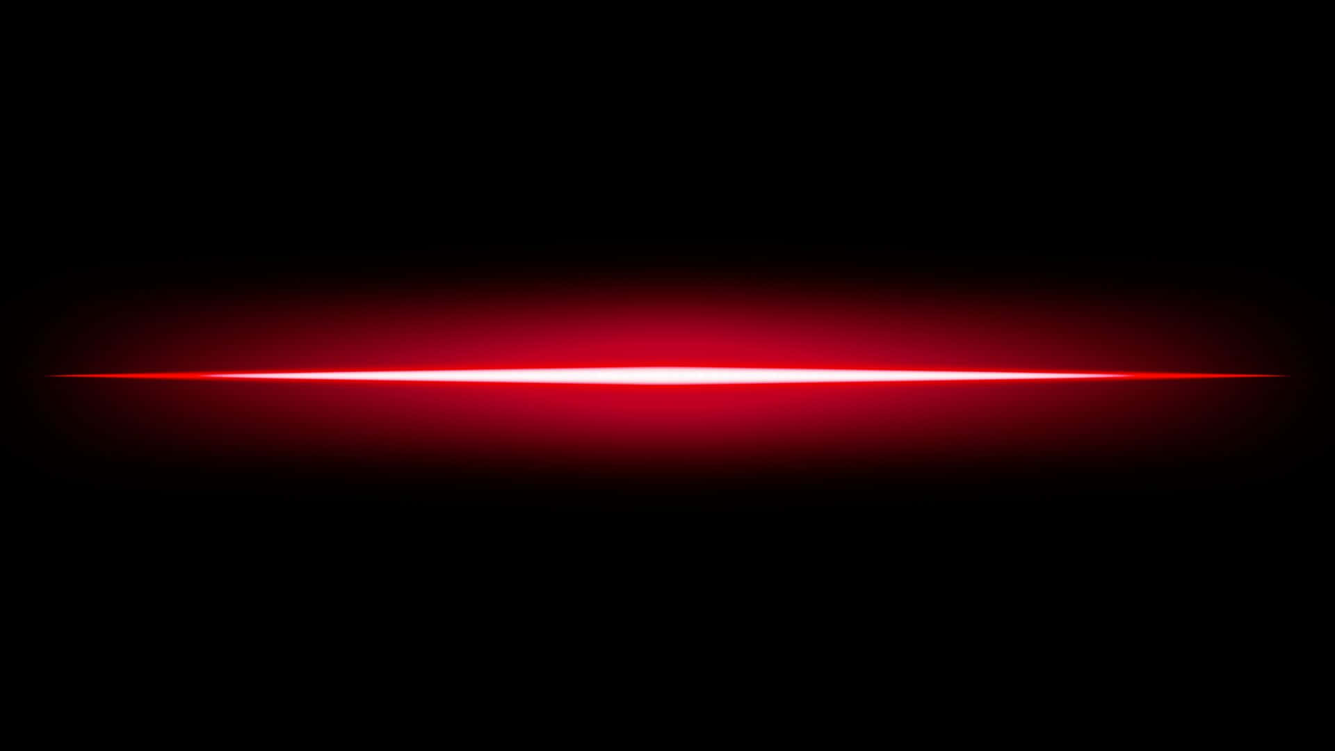 Glow in the Dark, red horizontal light streak, pure black background, Full HD Desktop Wallpaper