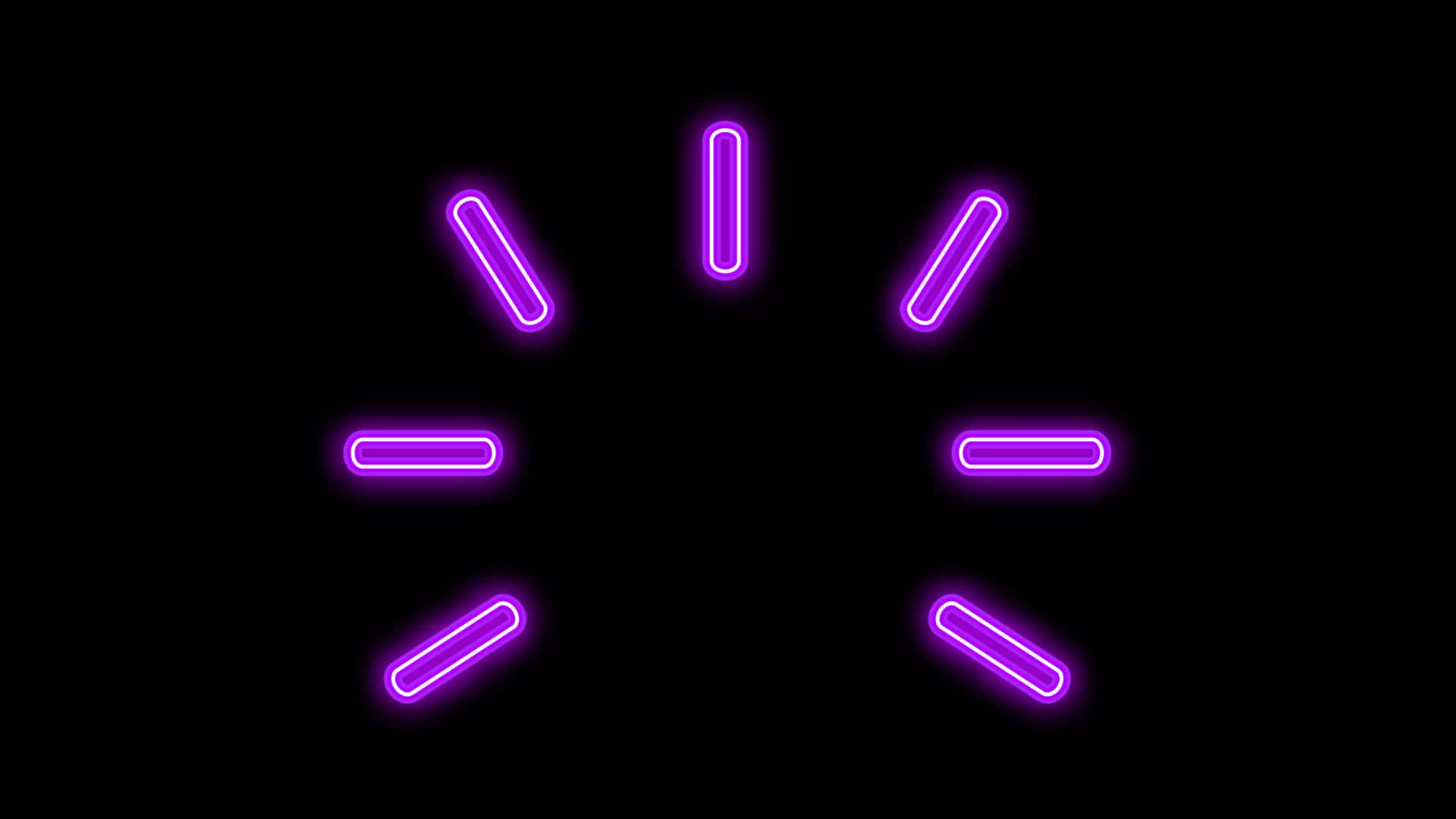 Mystical Glow In The Dark Forest, vibrant purple neon lines, pitch black background, Full HD Desktop Wallpaper
