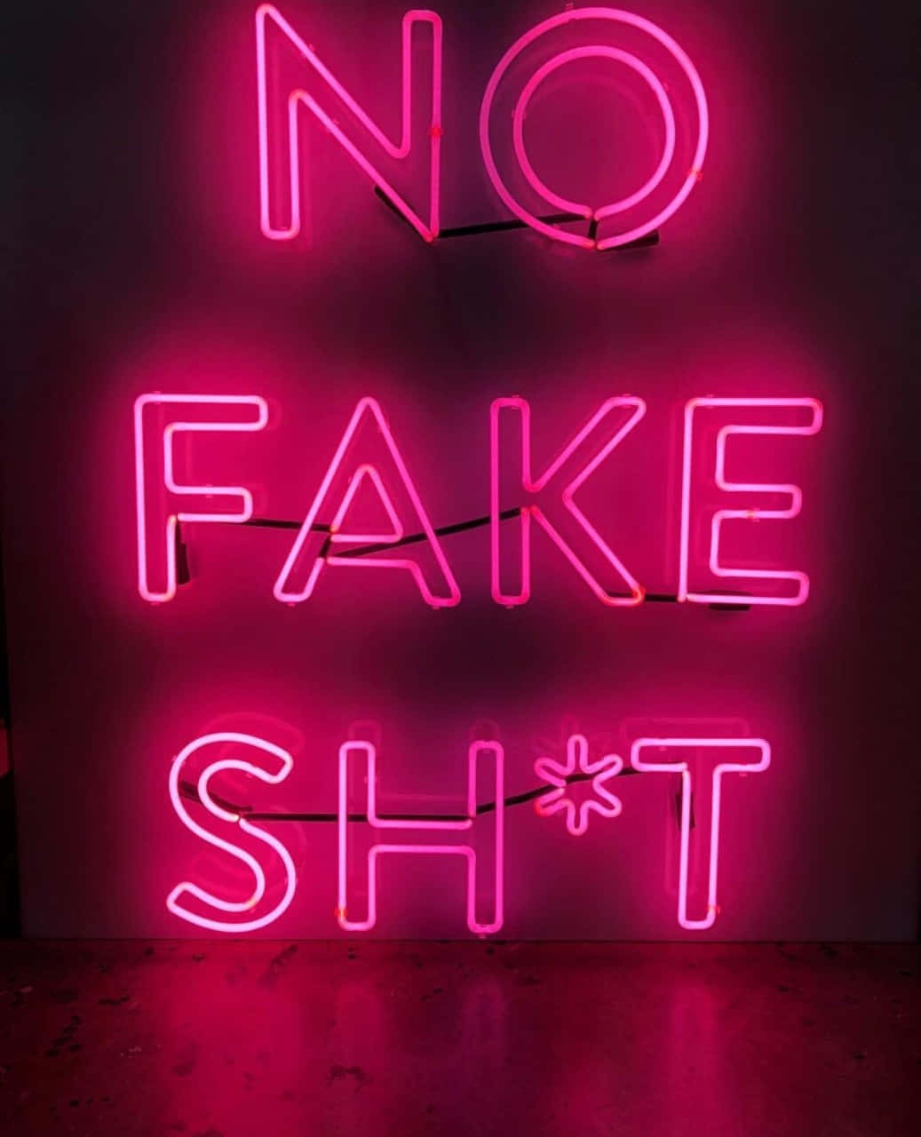 neon sign, pink neon, dark wall, HD Phone Wallpaper