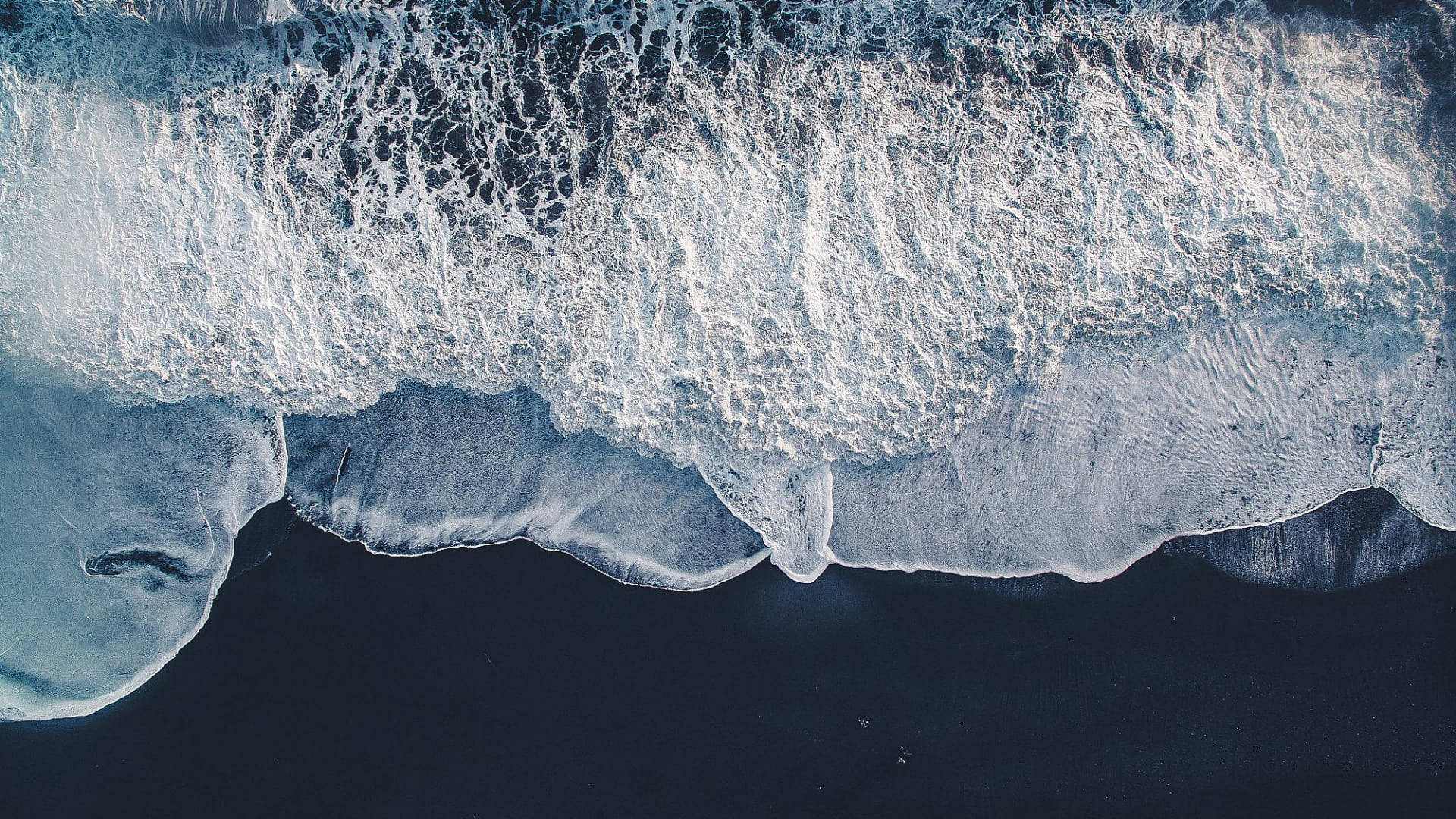 Gmail, blue waves, aerial view, Full HD Desktop Wallpaper