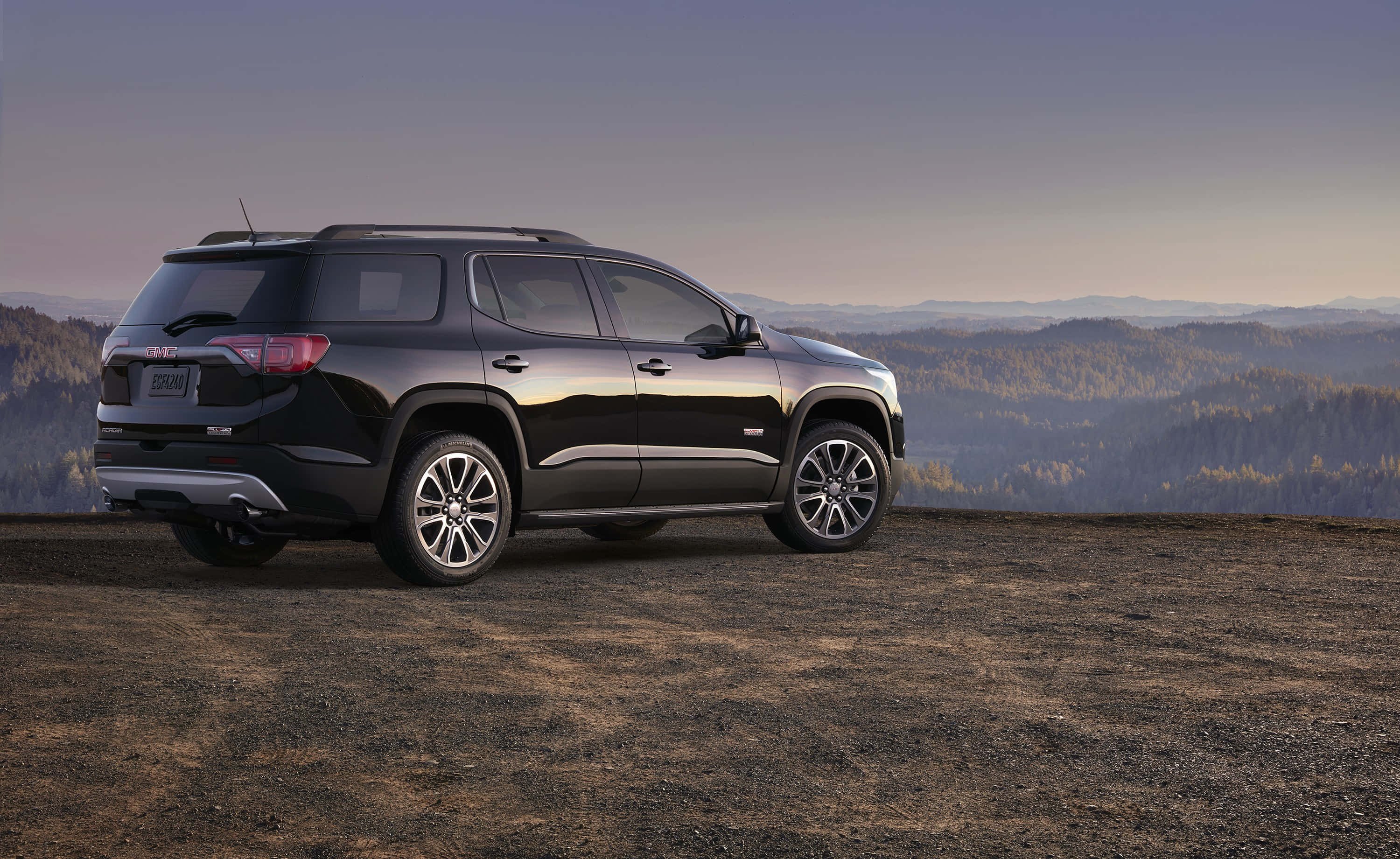 GMC Acadia, black, gravel overlook, 2K Desktop Wallpaper
